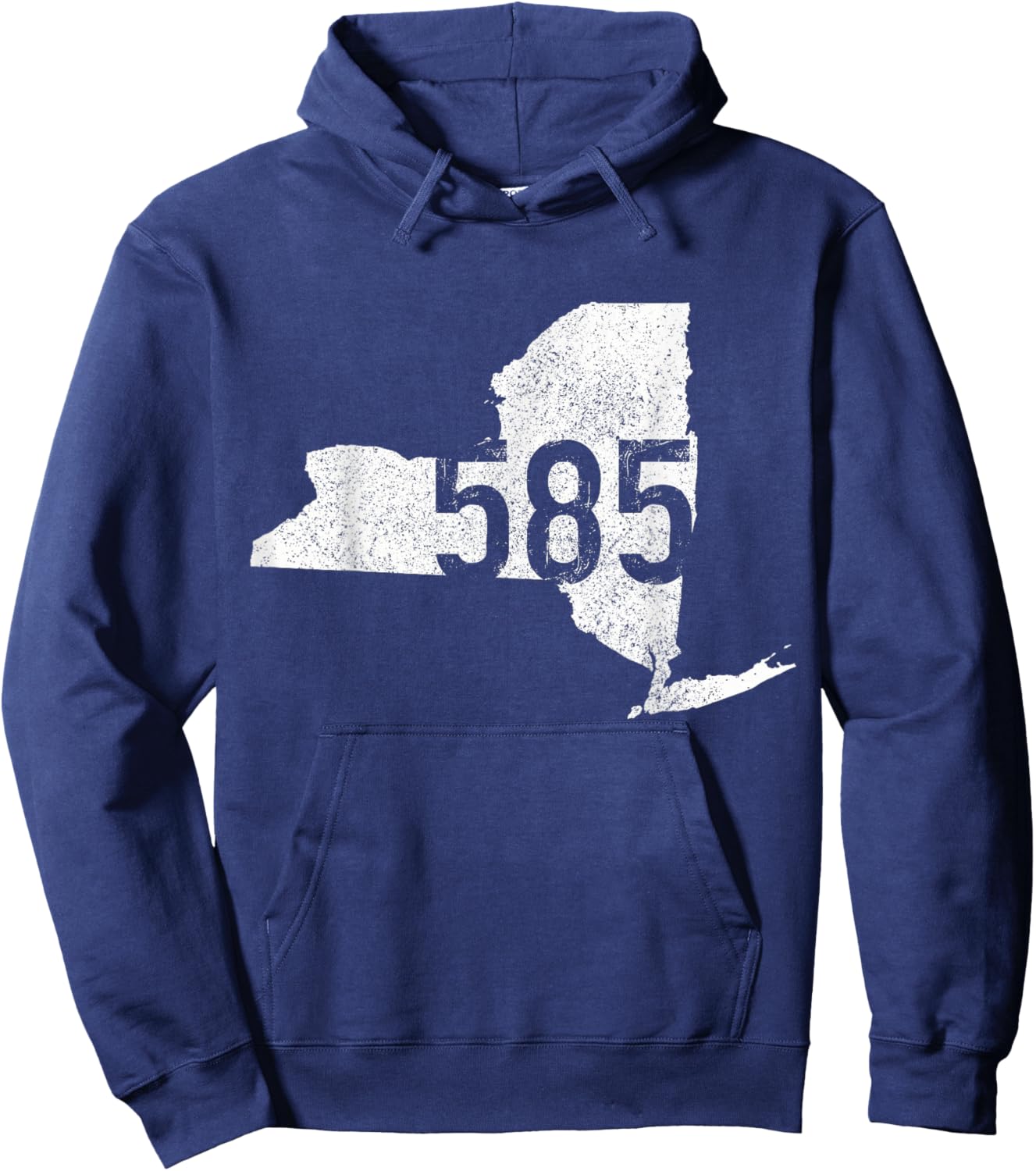 585 Area Code Rochester Livingston New York NY Pride Hoodie - Hoodie | Navy