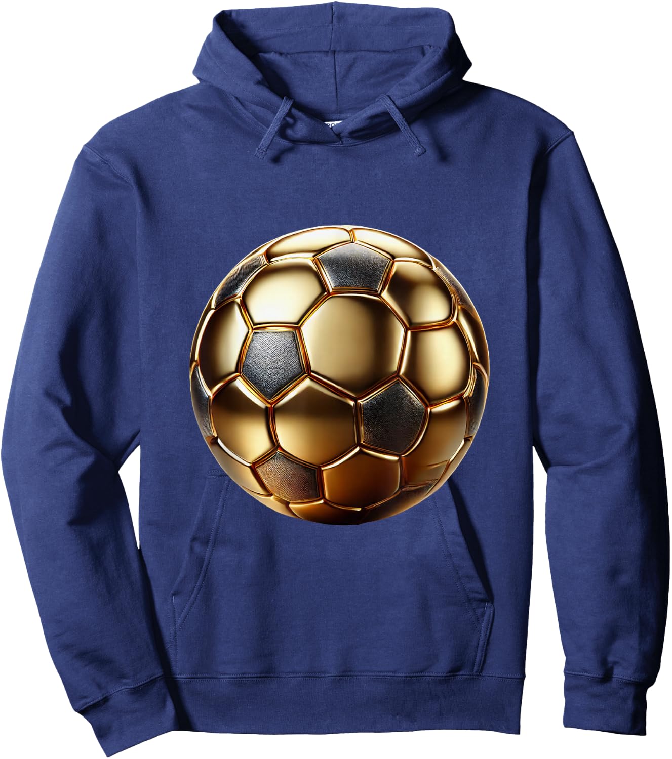Golden Soccer Ball Hoodie - Hoodie | Navy