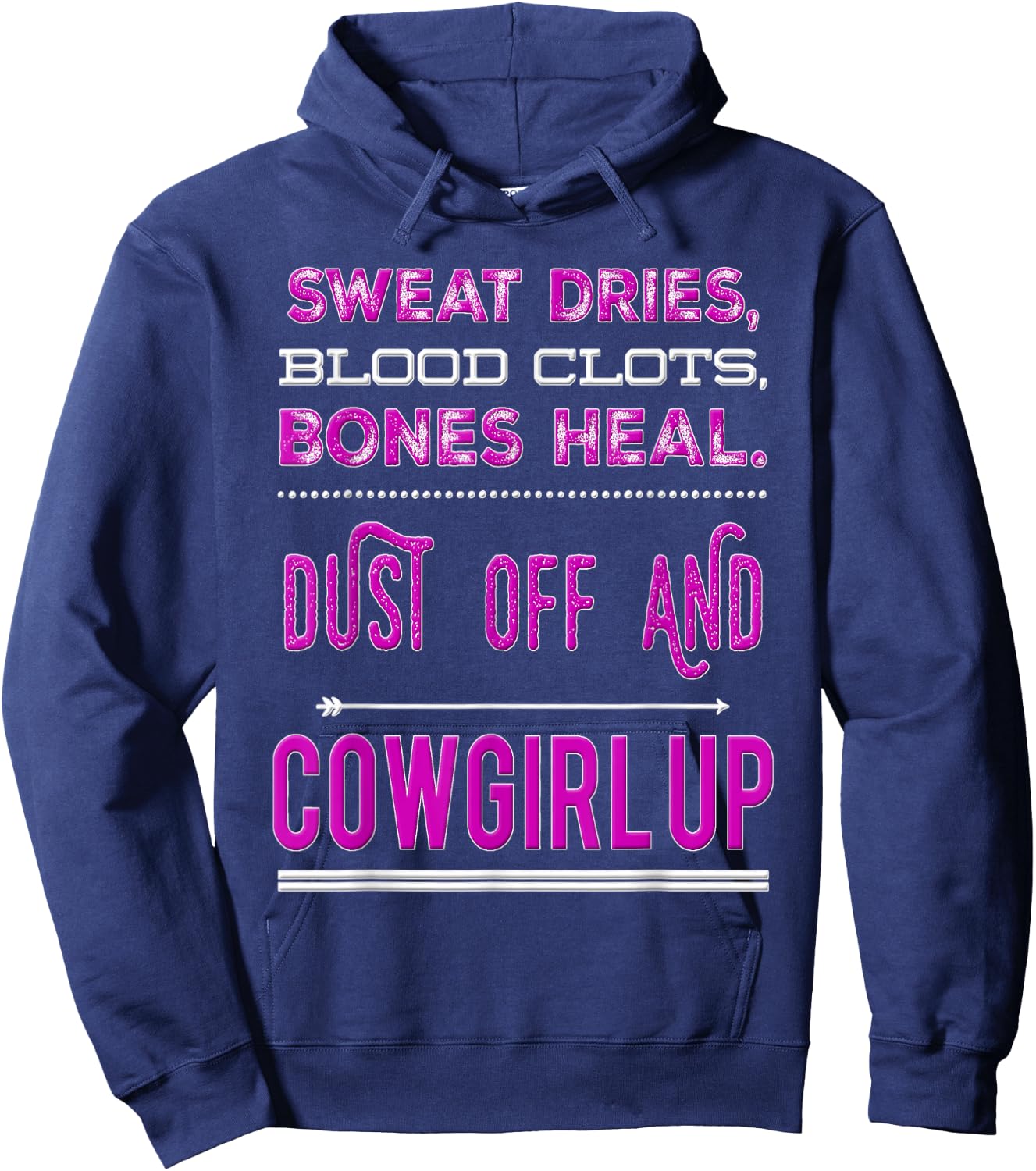 Cowgirl Up Rodeo Horse Lover for Girls and Women Hoodie - Hoodie | Navy