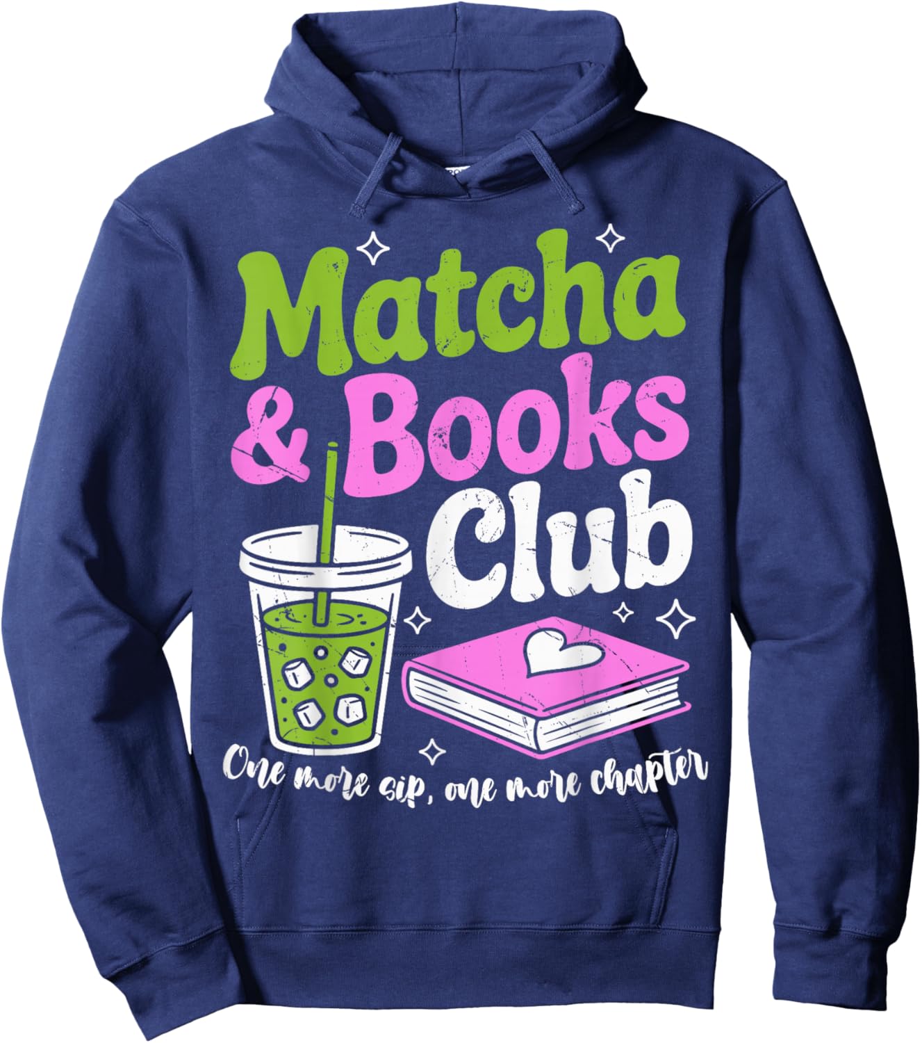 Matcha & Books Green Tea Lover ICES Matcha Latte Hoodie - Hoodie | Navy