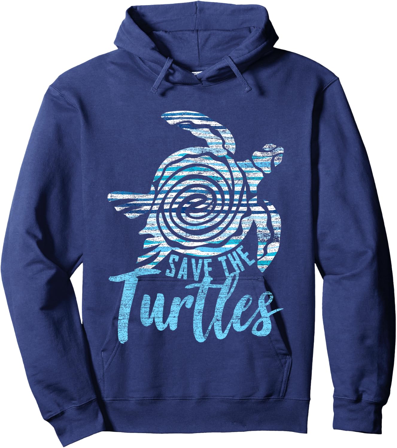 Save The Turtles Vintage Earth Day Hoodie - Hoodie | Navy