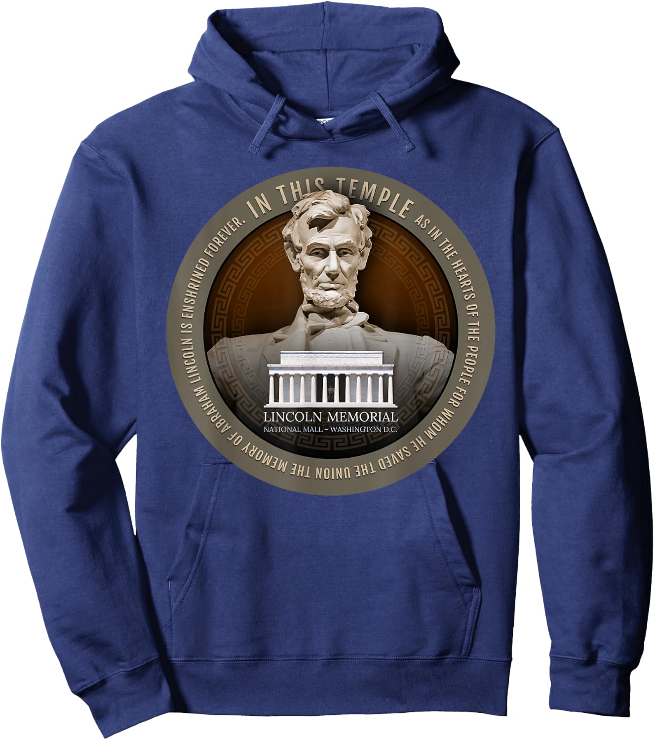 Abraham Abe Lincoln Memorial National Mall Washington D.C. Hoodie - Hoodie | Navy