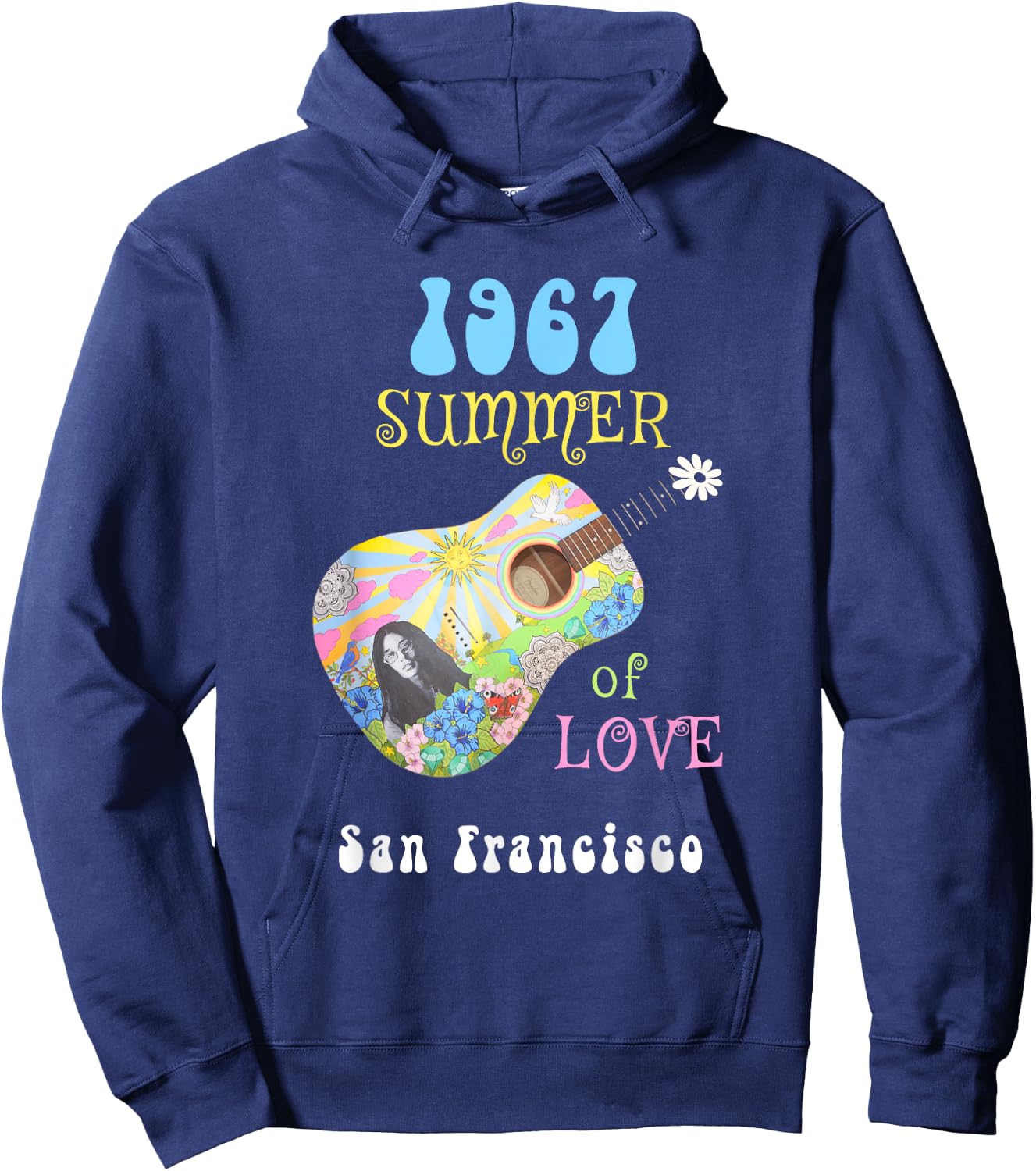 1967 Summer of Love San Francisco Hippie Men Women Hoodie - Hoodie | Navy