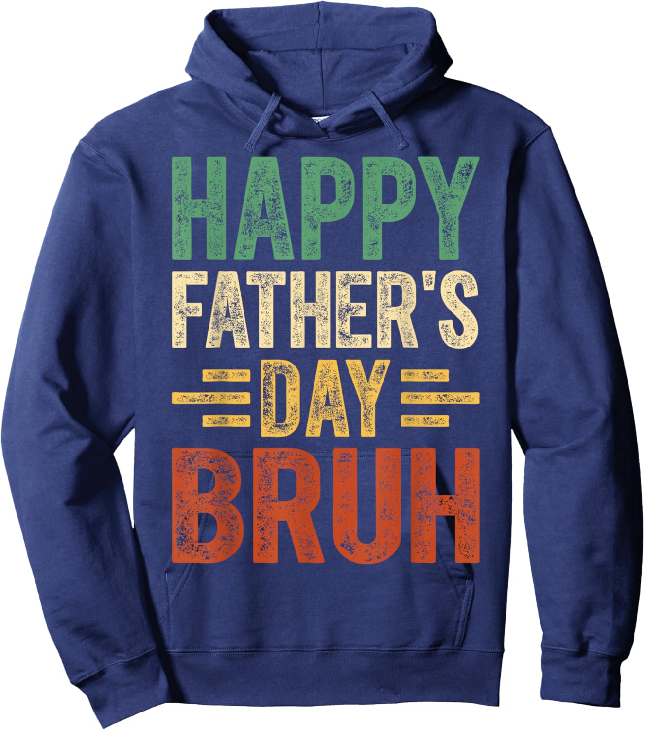 Retro Vintage Happy Father's Day Bruh Women kids Hoodie - Hoodie | Navy