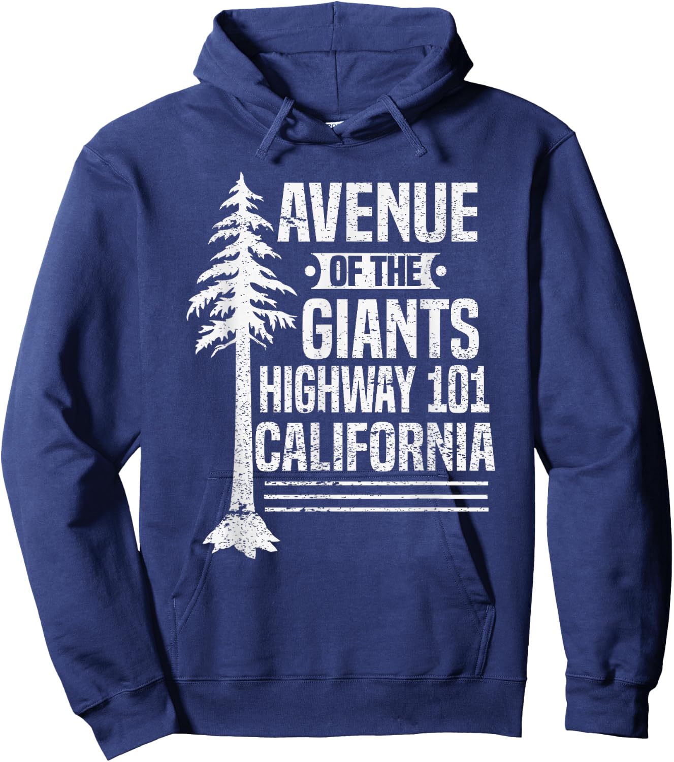 Redwood Avenue of the Giants Highway 101 California Hoodie - Hoodie | Navy
