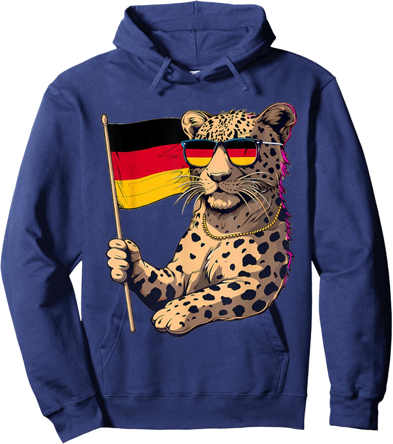 Deutschland Leopard German Pride Germany Flag Hoodie - Hoodie | Navy