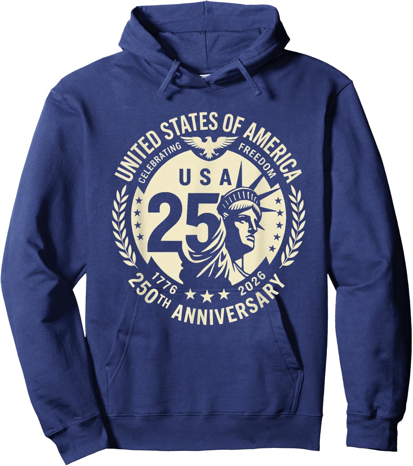Patriotic 250 Years USA 250th Anniversary USA 4th of July Hoodie - Hoodie | Navy