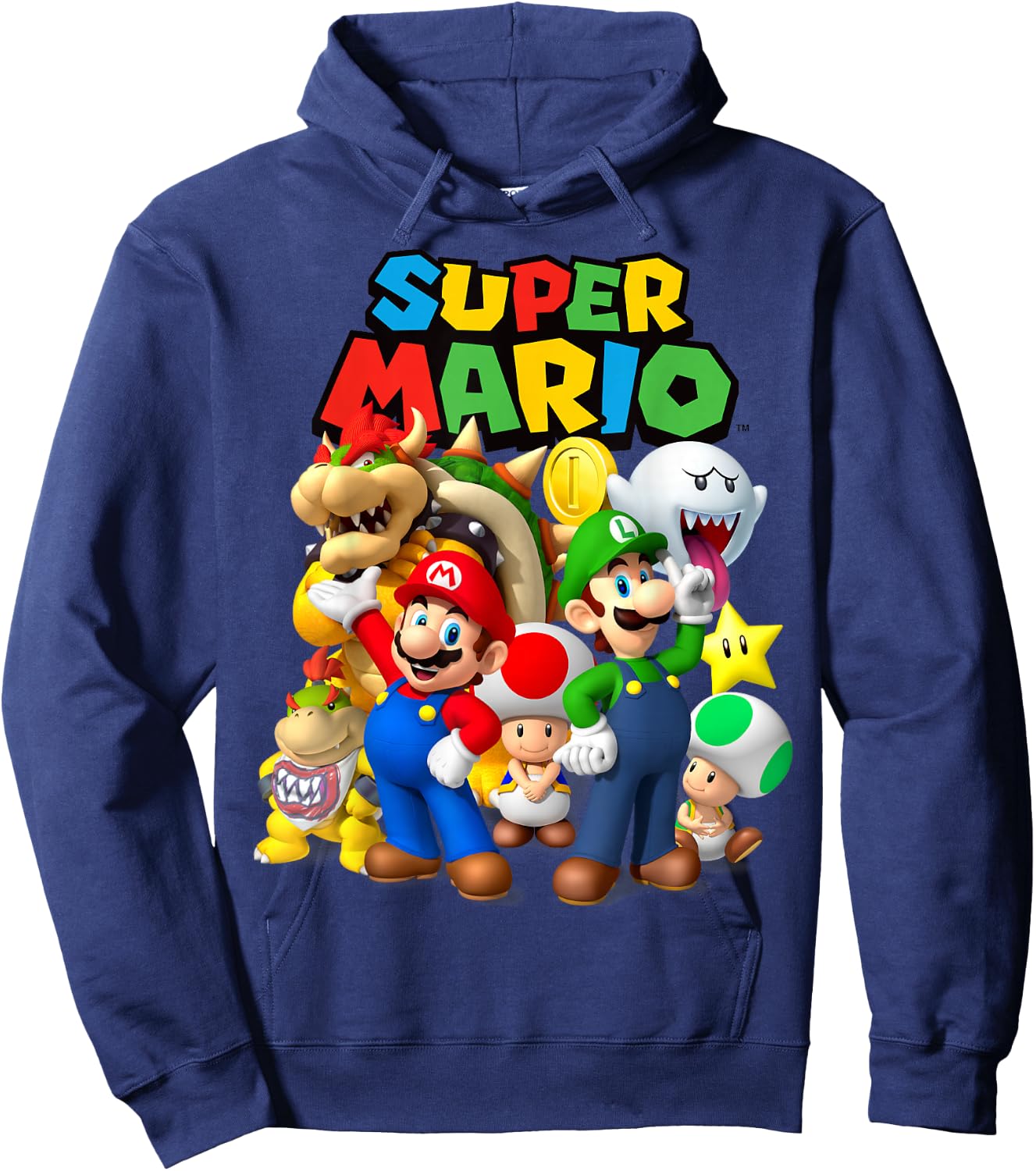 Super Mario Classic Group Shot Hoodie - Hoodie | Navy
