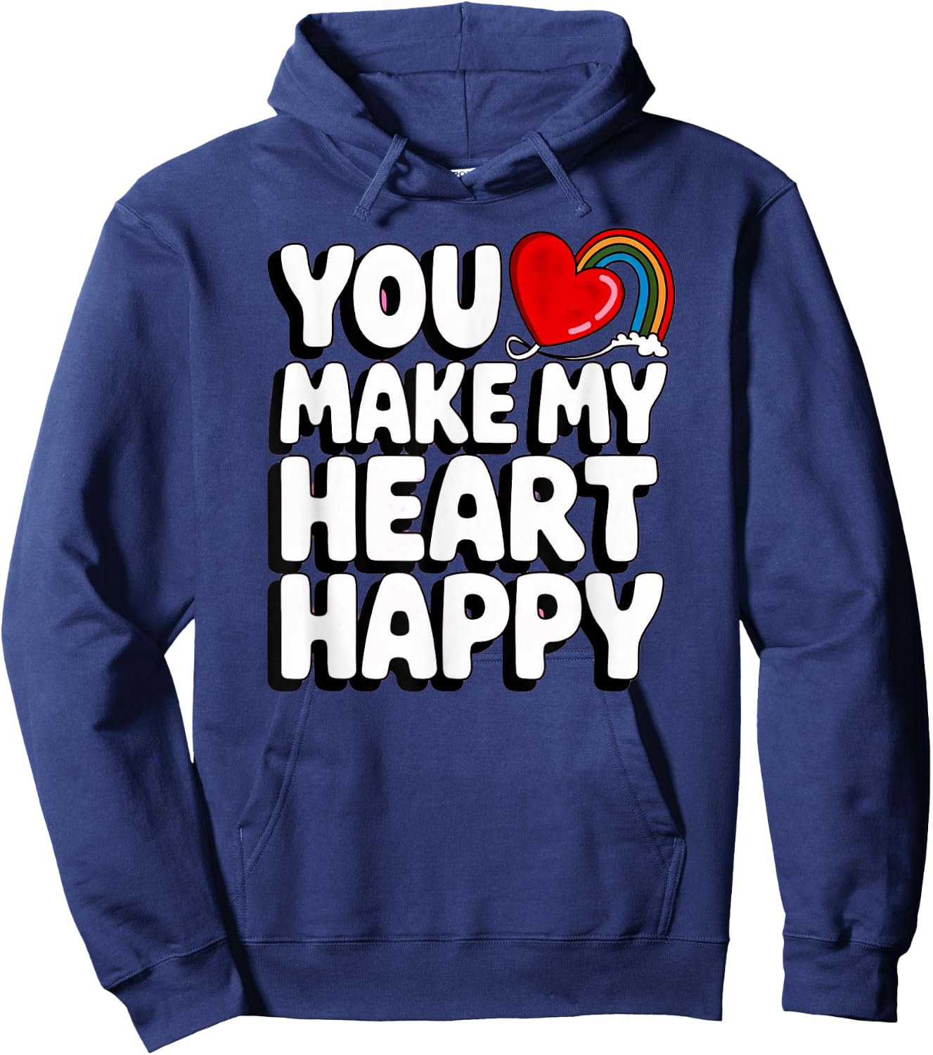 You Make My Heart Happy Kids for Children Hoodie - Hoodie | Navy