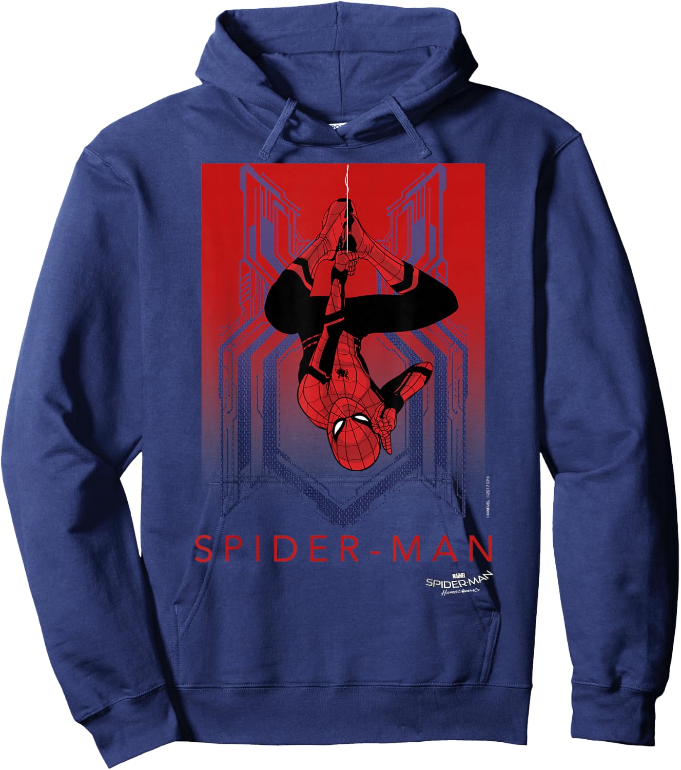 Marvel Spider-Man Homecoming Hanging Upside Down Hoodie - Hoodie | Navy