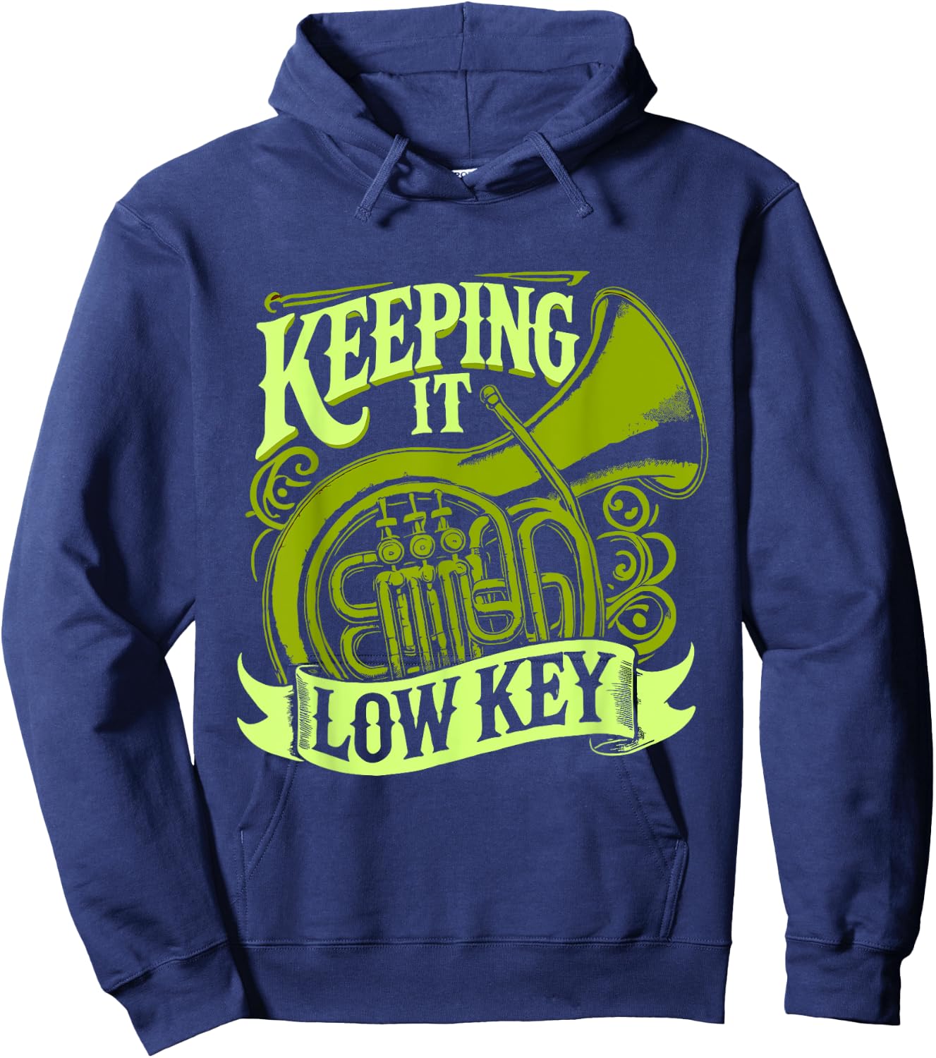 Tuba Player Keeping It Low Key Hoodie - Hoodie | Navy