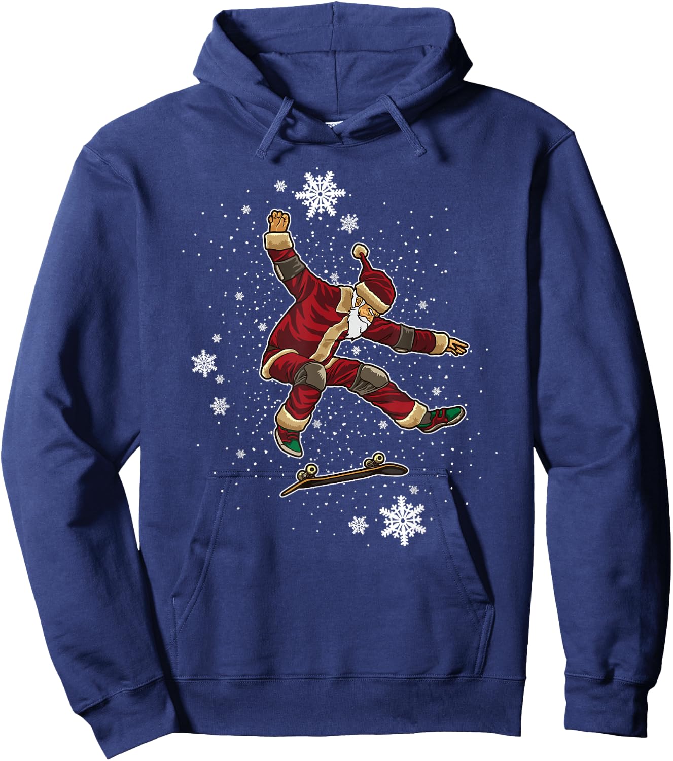 Skating Santa Claus - Skateboard For Xmas - Cool Santa Hoodie - Hoodie | Navy