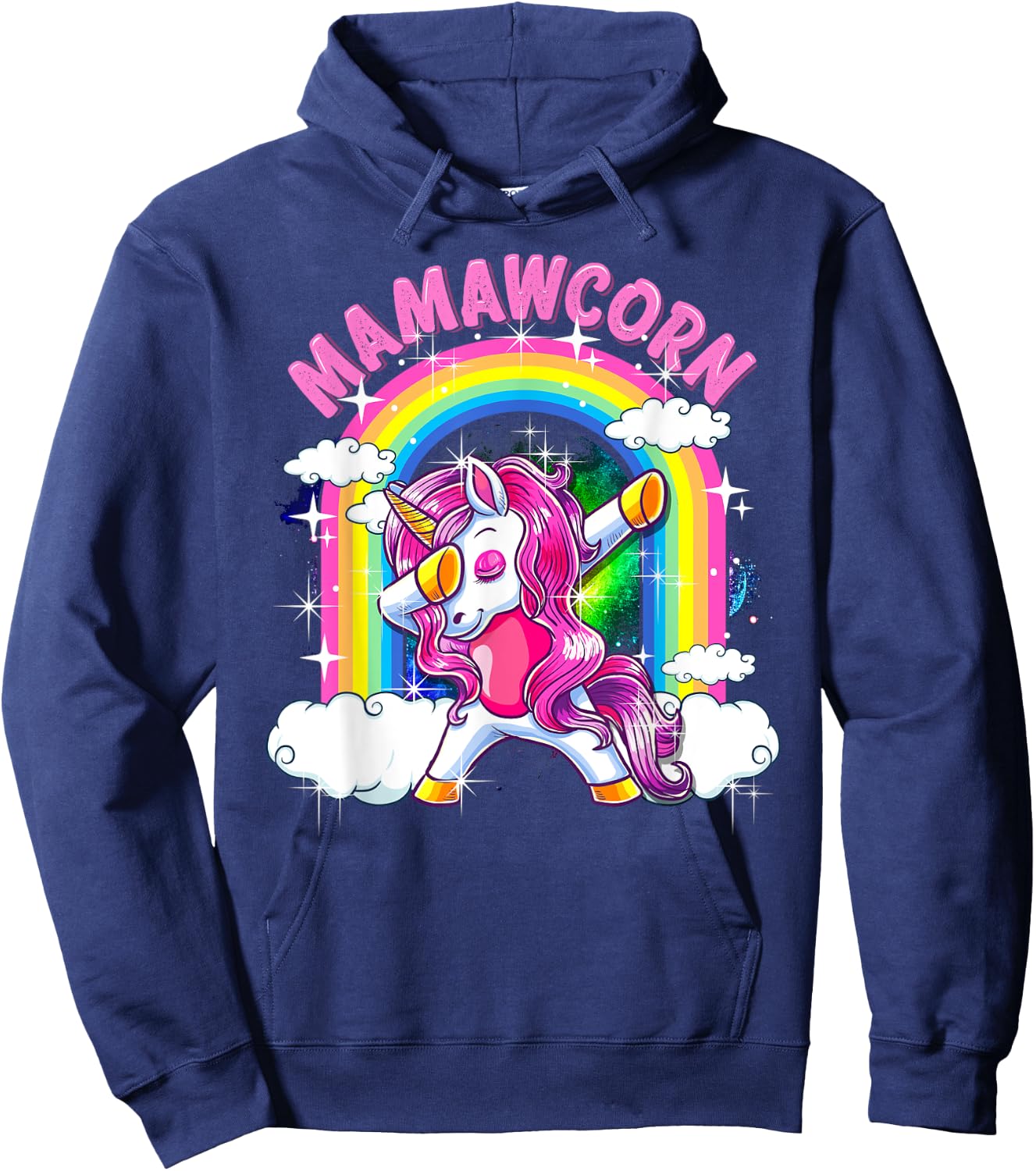 Mamawcorn Shirt Dabbing Unicorn Cute Mamaw Gifts Hoodie - Hoodie | Navy