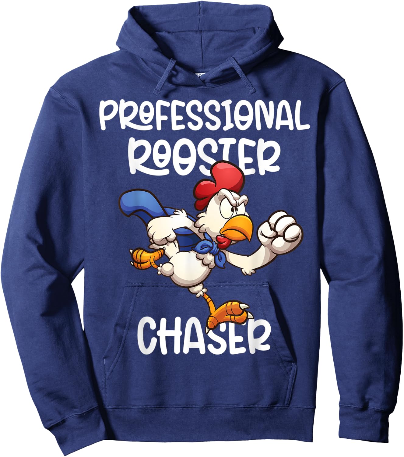 Professional rooster Chaser Funny Farm Farmer Kids Running Hoodie - Hoodie | Navy