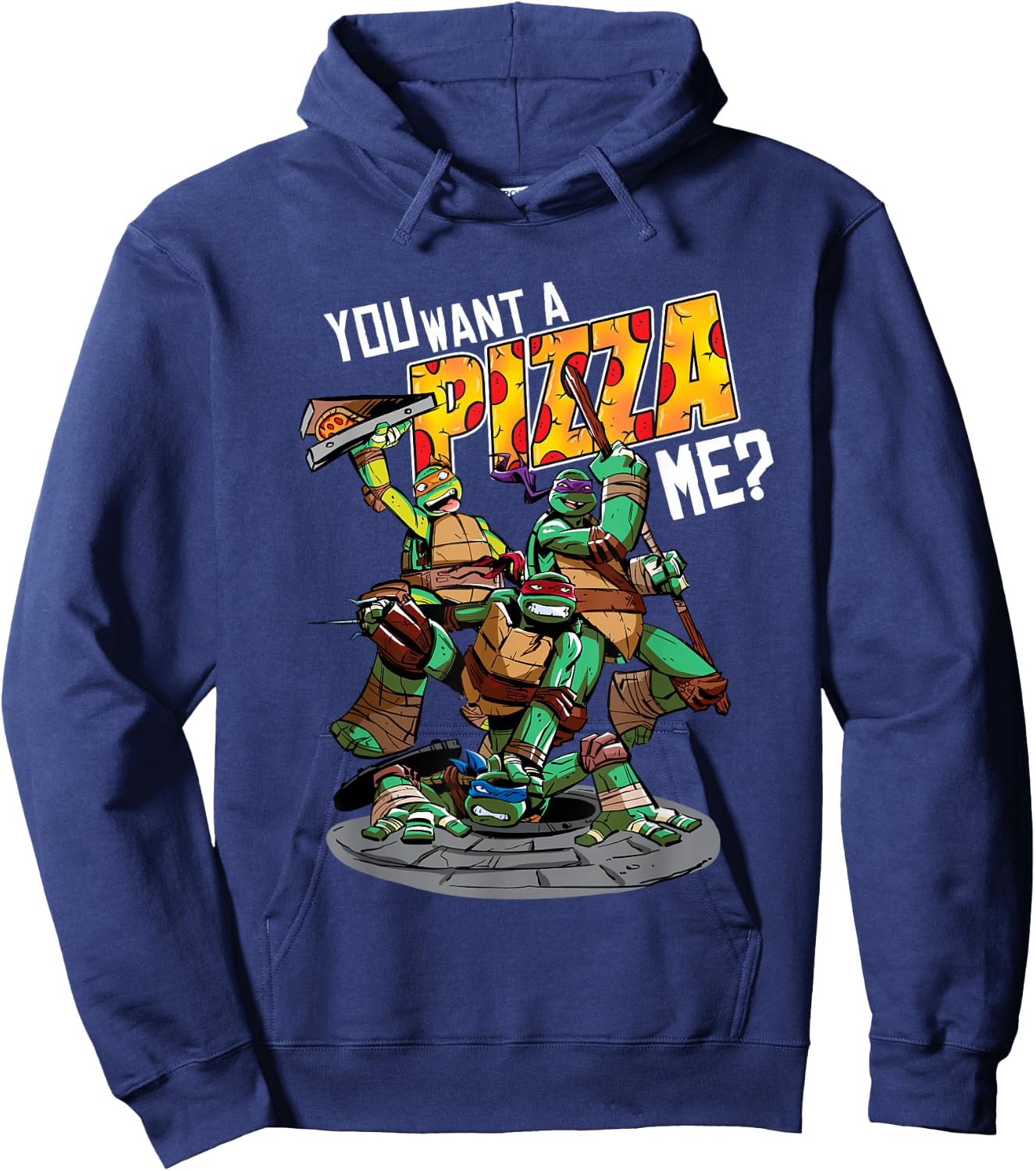 TMNT You Wanna Pizza Me? Hoodie - Hoodie | Navy