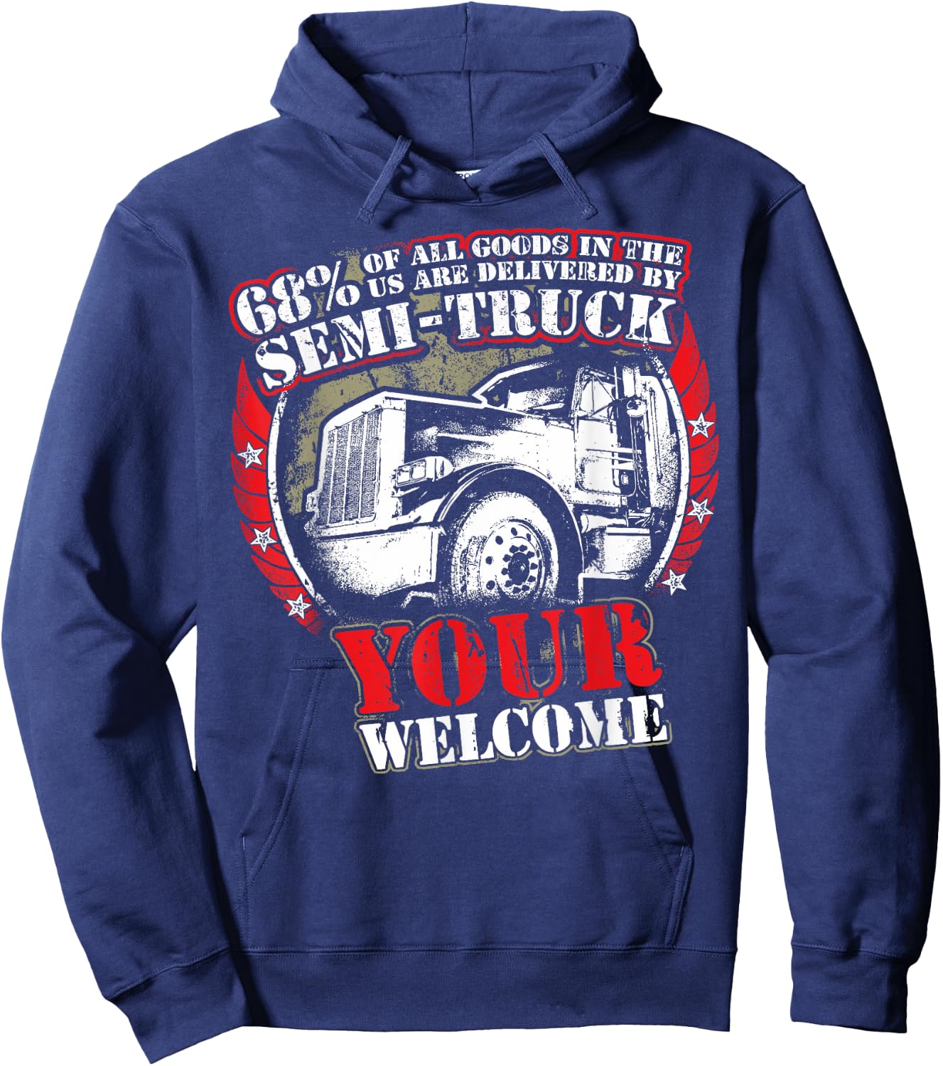 Semi Truck Driver Gift Professional Truckers Hoodie - Hoodie | Navy