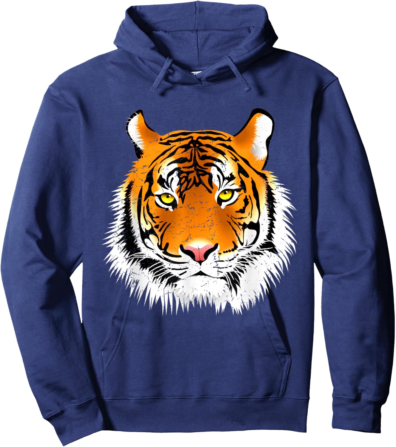 Distressed Tiger Head Design Men, Women, Boys & Girls Hoodie - Hoodie | Navy