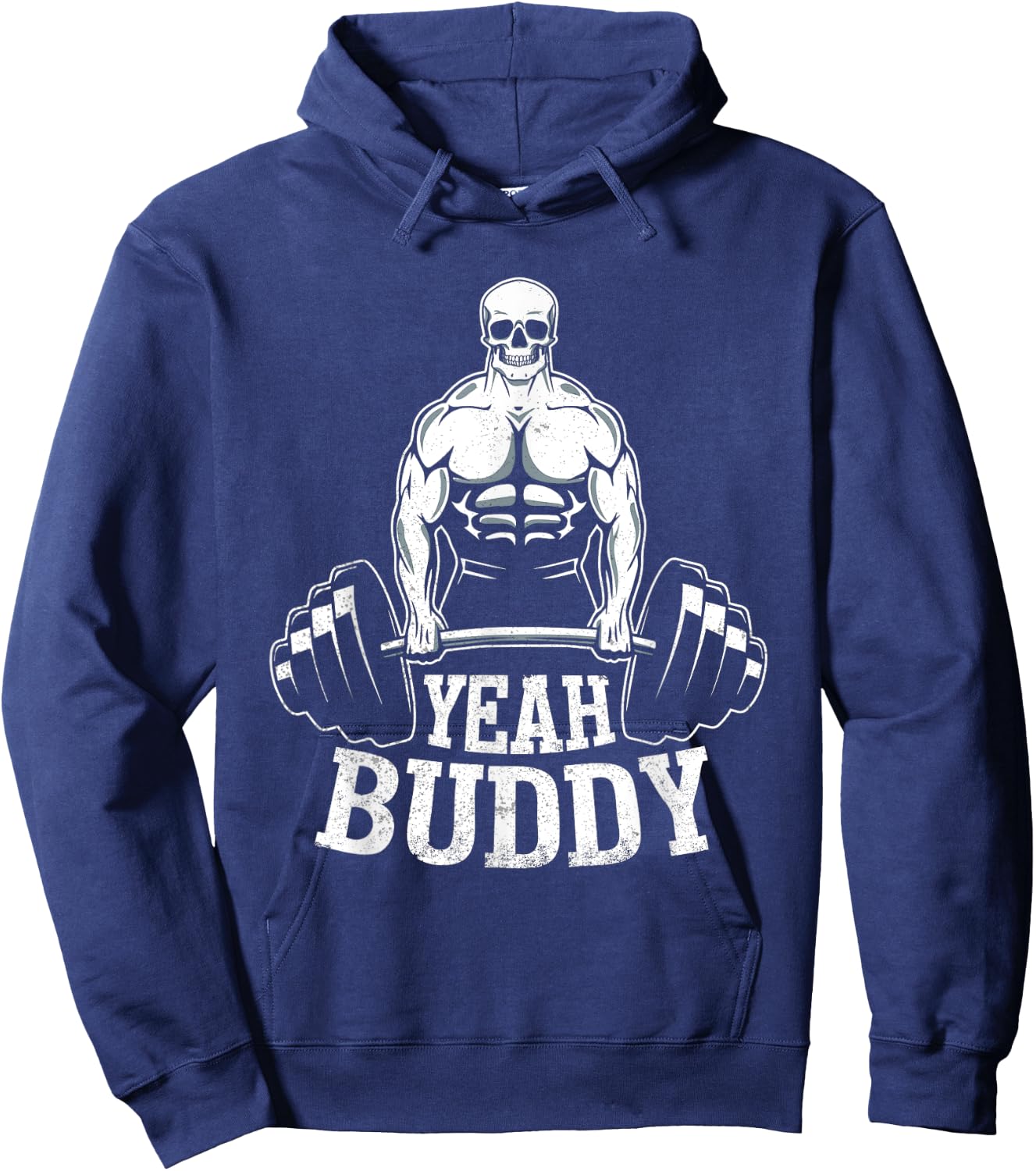 Yeah Buddy Novelty Weightlifting Fitness Hoodie - Hoodie | Navy