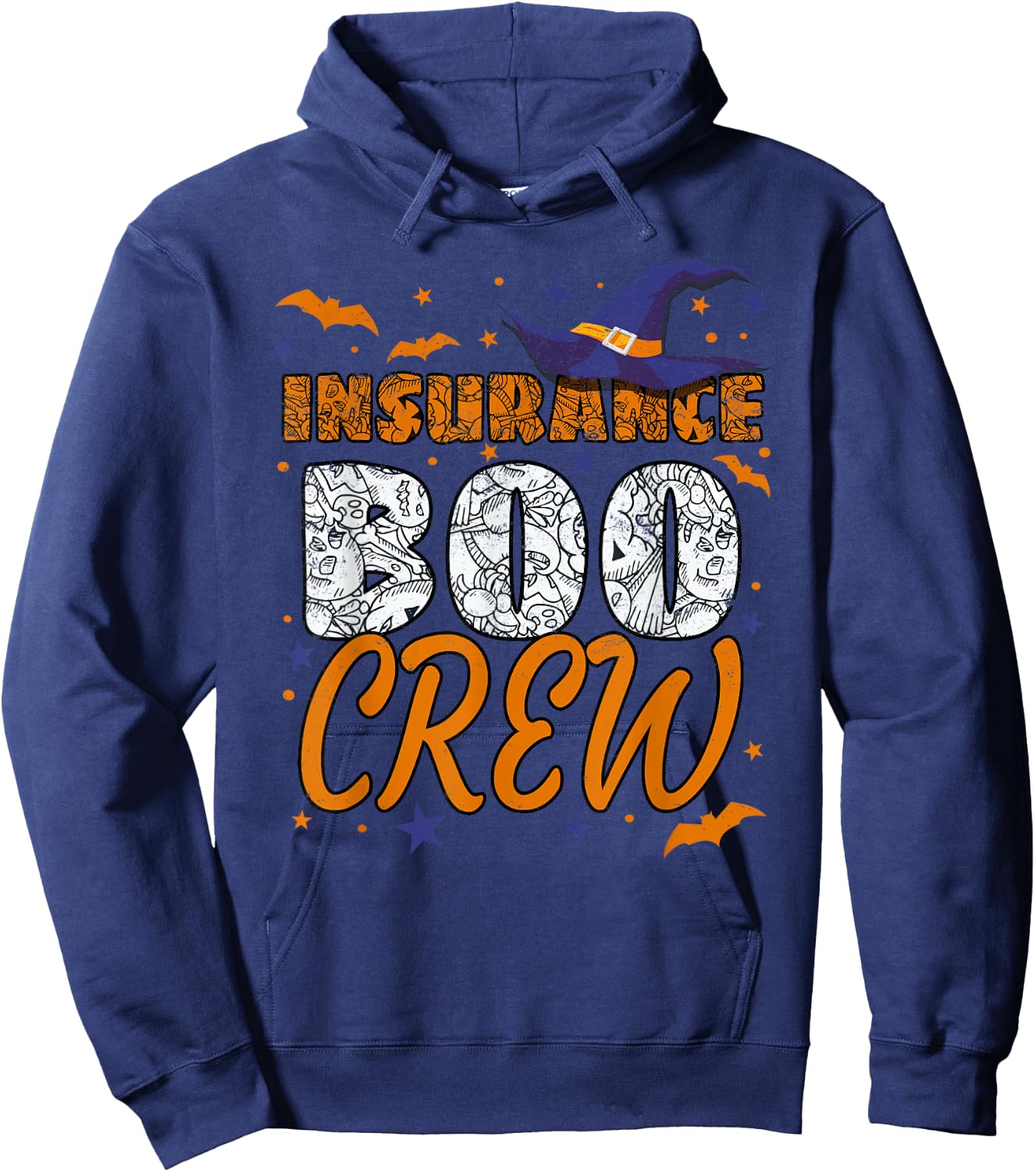 Insurance Boo Crew Halloween Insurance Agent Matching Hoodie - Hoodie | Navy