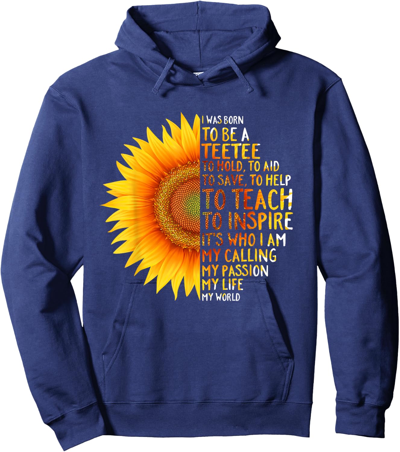 TEETEE - I was born to be a TEETEE - Grandma gift Hoodie - Hoodie | Navy