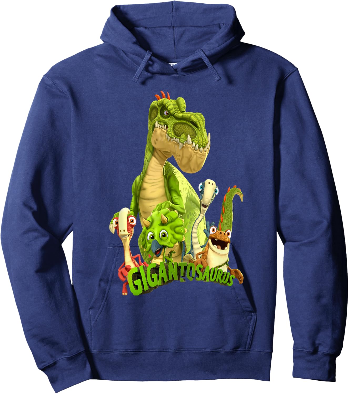 Gigantosaurus Logo with Giganto & The 4 Kid Dinos Hoodie - Hoodie | Navy