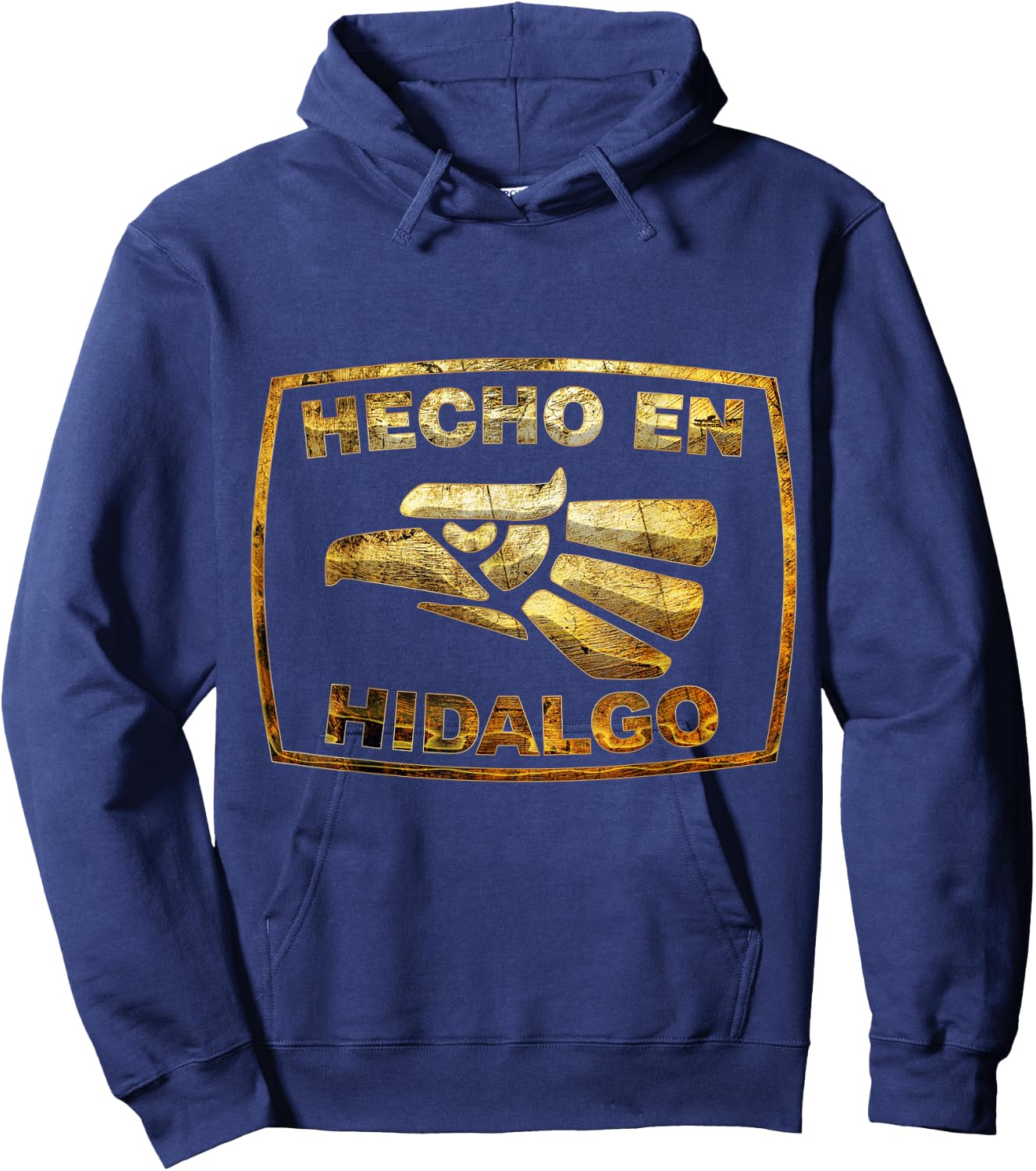 Mexican Shirt Hecho En Hidalgo Mexico Eagle Emblem Hoodie - Hoodie | Navy