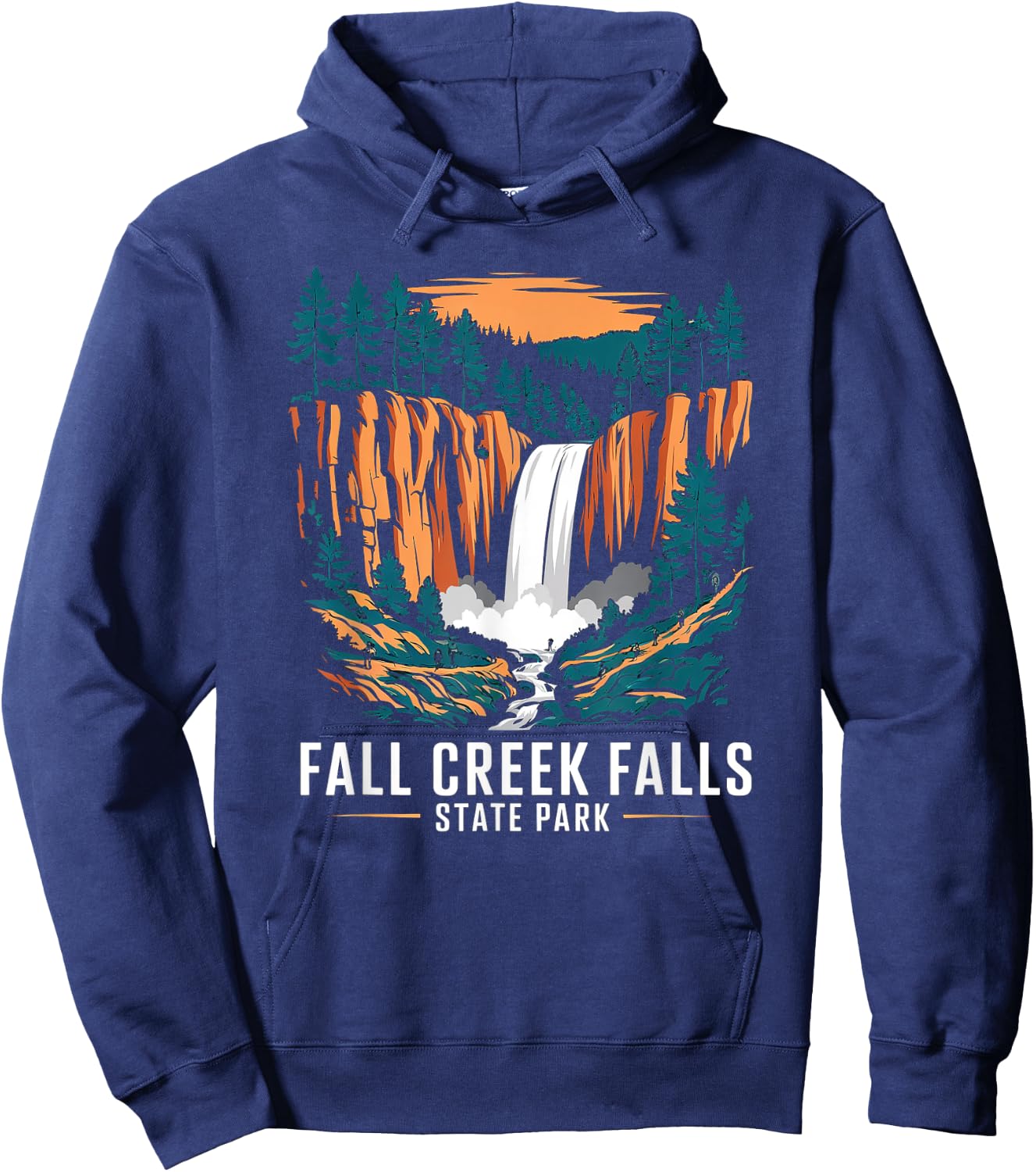 Fall Creek Falls State Park Tennessee Hiking Camper Souvenir Hoodie - Hoodie | Navy
