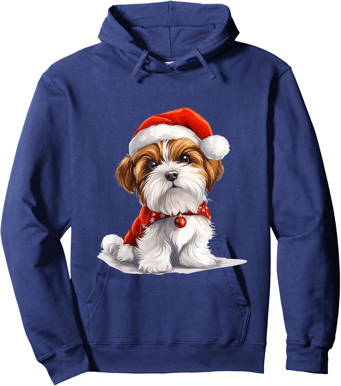 Cute Biewer Terrier Dog Christmas Merry X-mas Graphic Hoodie - Hoodie | Navy
