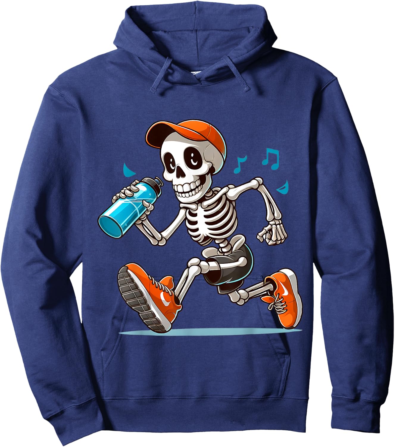 Running Skeleton Halloween Costume Spooky Runners Lover Hoodie - Hoodie | Navy