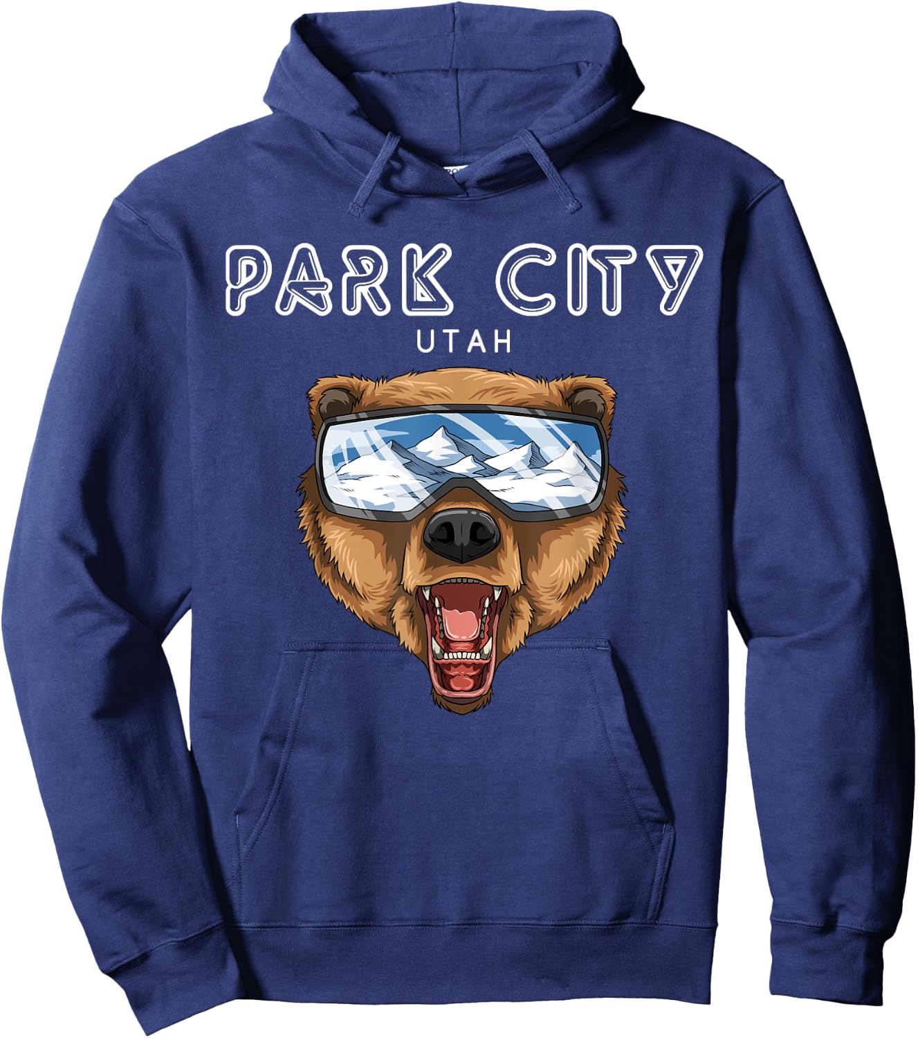 Park City Utah - USA Grizzly Ski Resort 80s Retro Gift Hoodie - Hoodie | Navy