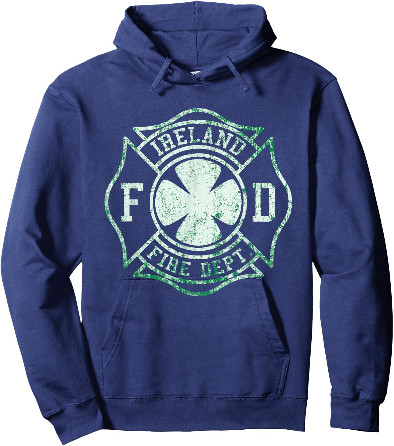 Ireland Fire Department Irish Firefighter T Shirt Hoodie - Hoodie | Navy