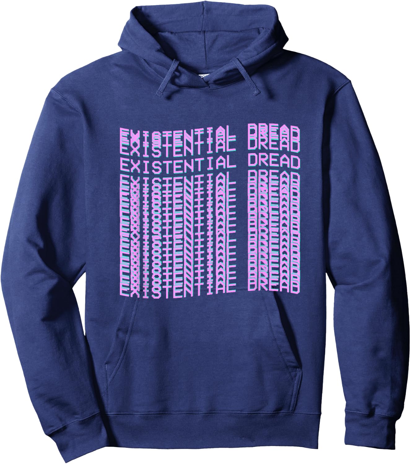 Existential Dread - Vaporwave Streetwear Shirt Hoodie - Hoodie | Navy