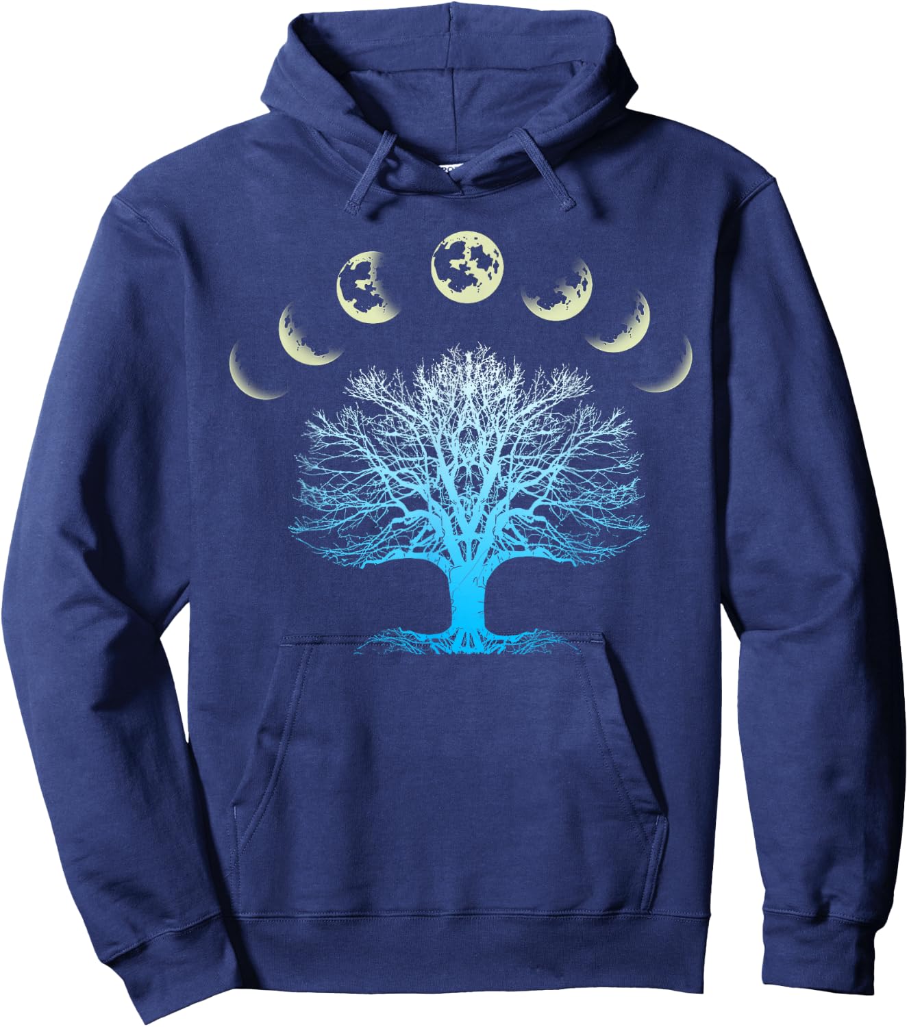 Tree Of Life Spiritual Shirt Moonphases for Yoga Hoodie - Hoodie | Navy