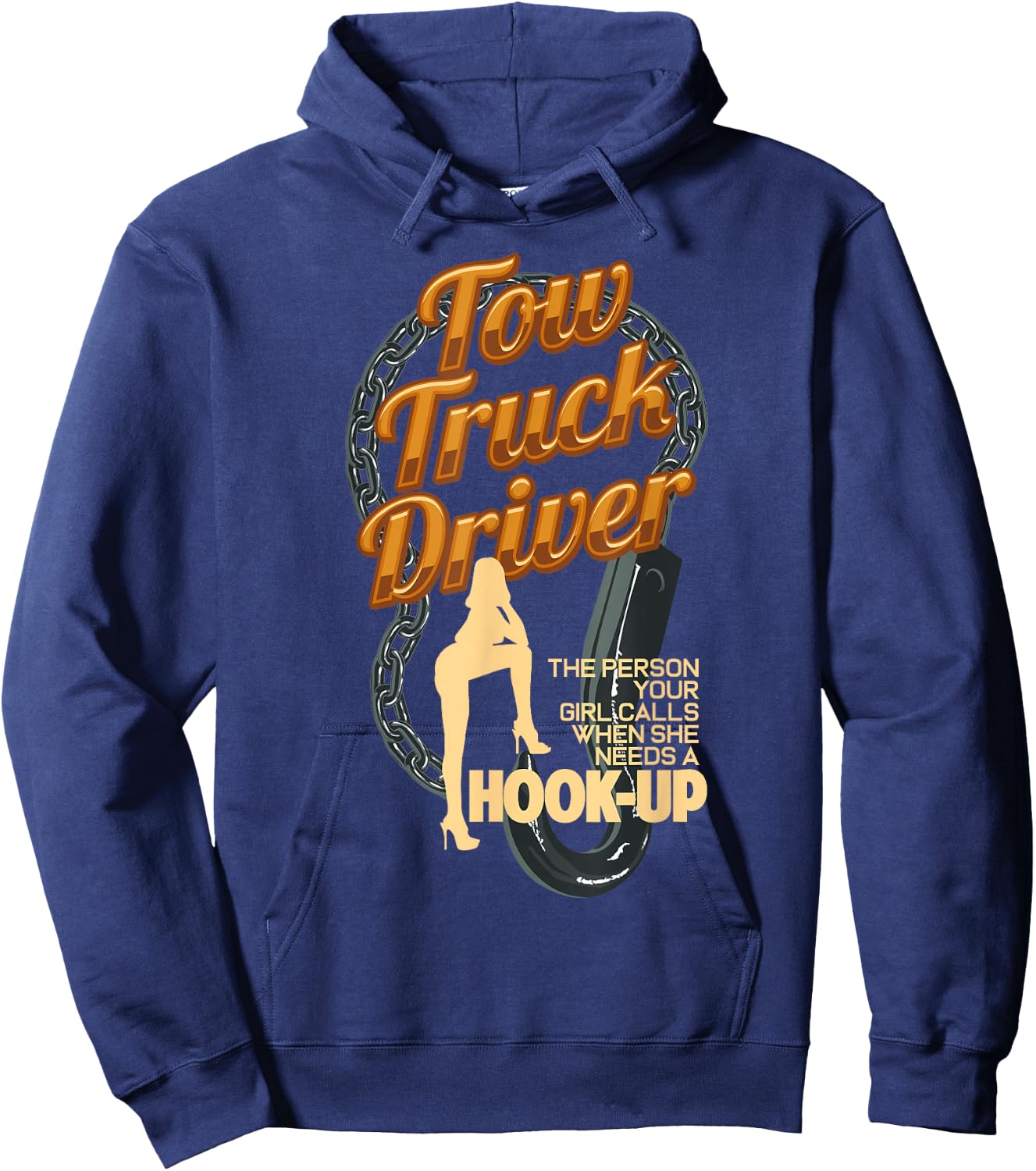 Funny Tow Truck Driver Trucking Operator Trucker Operator Hoodie - Hoodie | Navy
