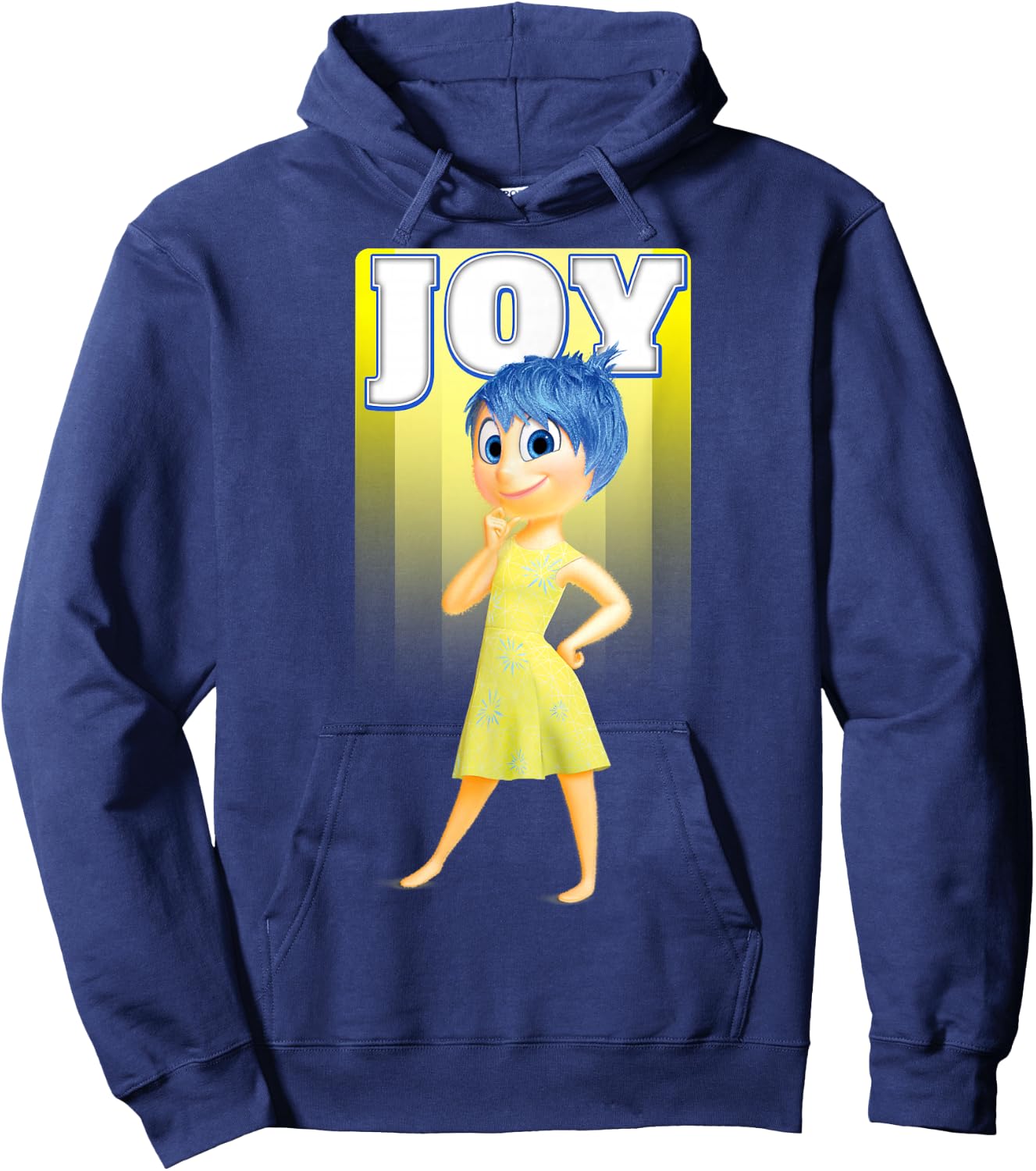 Disney Pixar Inside Out Joy Sunny Retro Portrait Logo Hoodie - Hoodie | Navy
