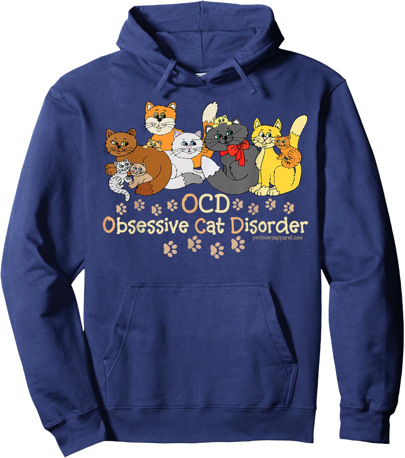 OCD Cat Disorder Hoodie - Hoodie | Navy