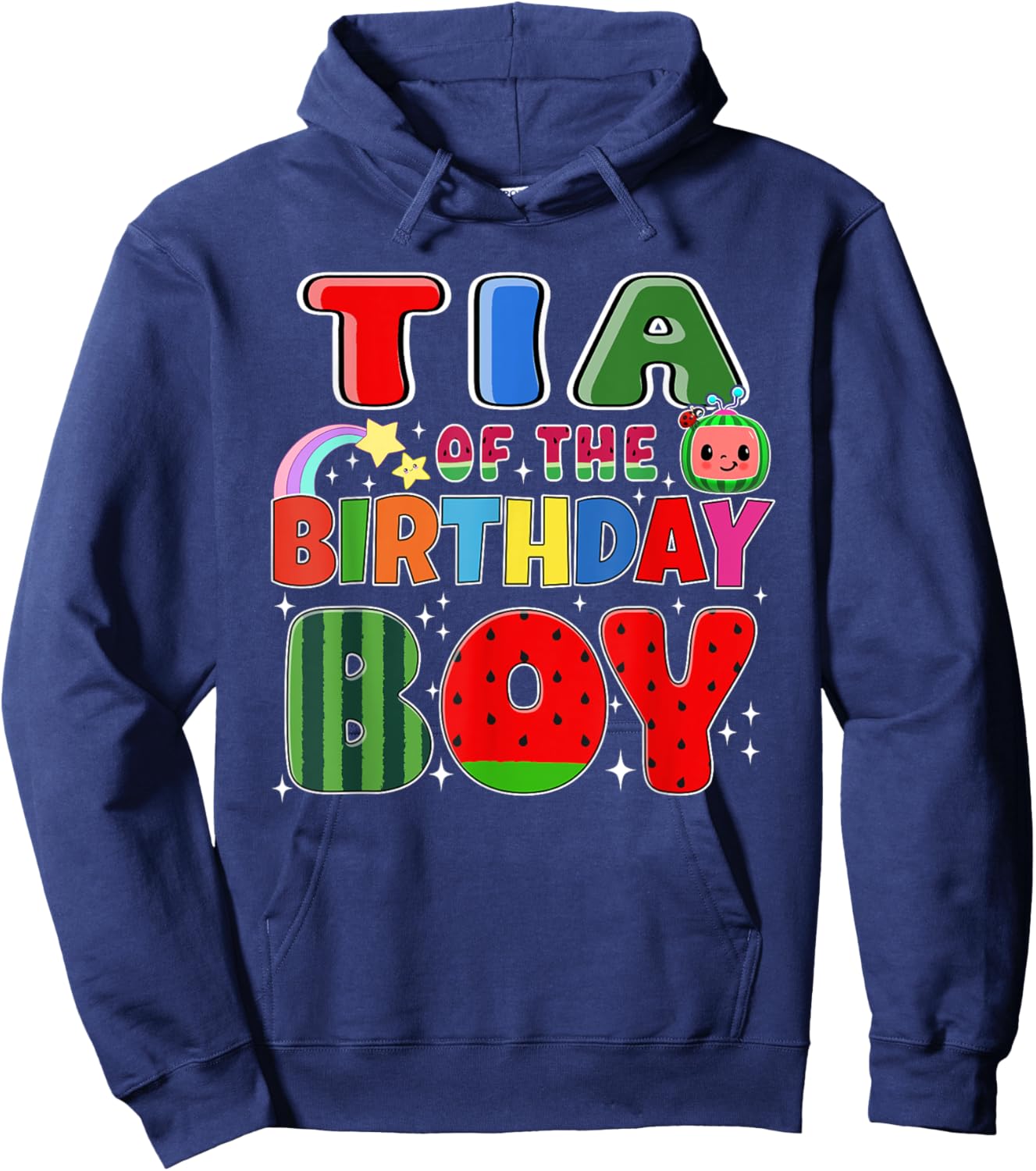 Tia of The Birthday Boy Melon Family Matching Funny Hoodie - Hoodie | Navy