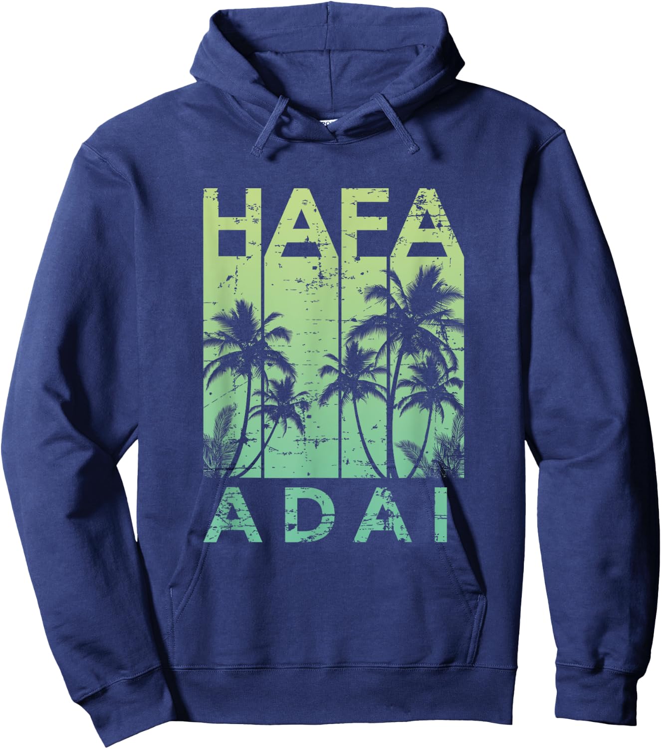 Hafa Adai Guam Vintage 1970s Throwback Hoodie - Hoodie | Navy