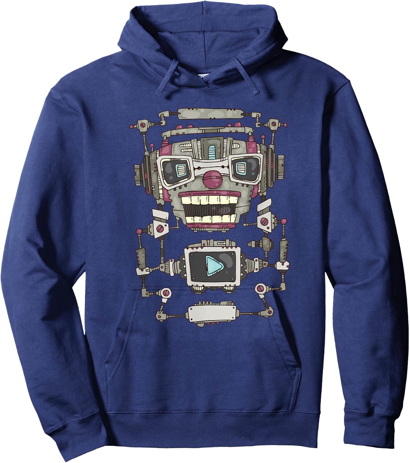 Robotics Robot Design Club AI Engineering Retro Hoodie - Hoodie | Navy