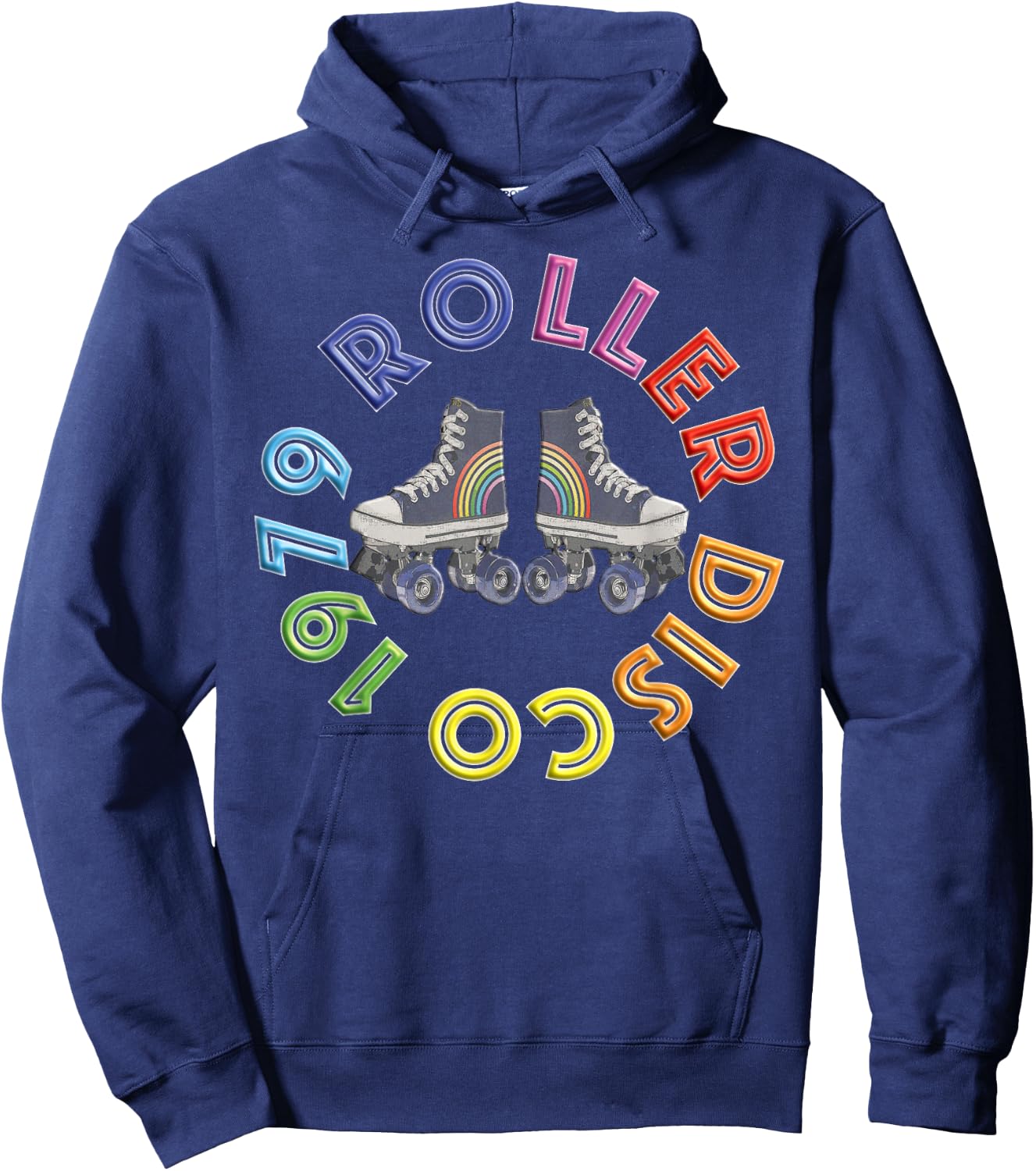 Roller Disco 1979 Skating Rink Vintage Retro Fun Hoodie - Hoodie | Navy