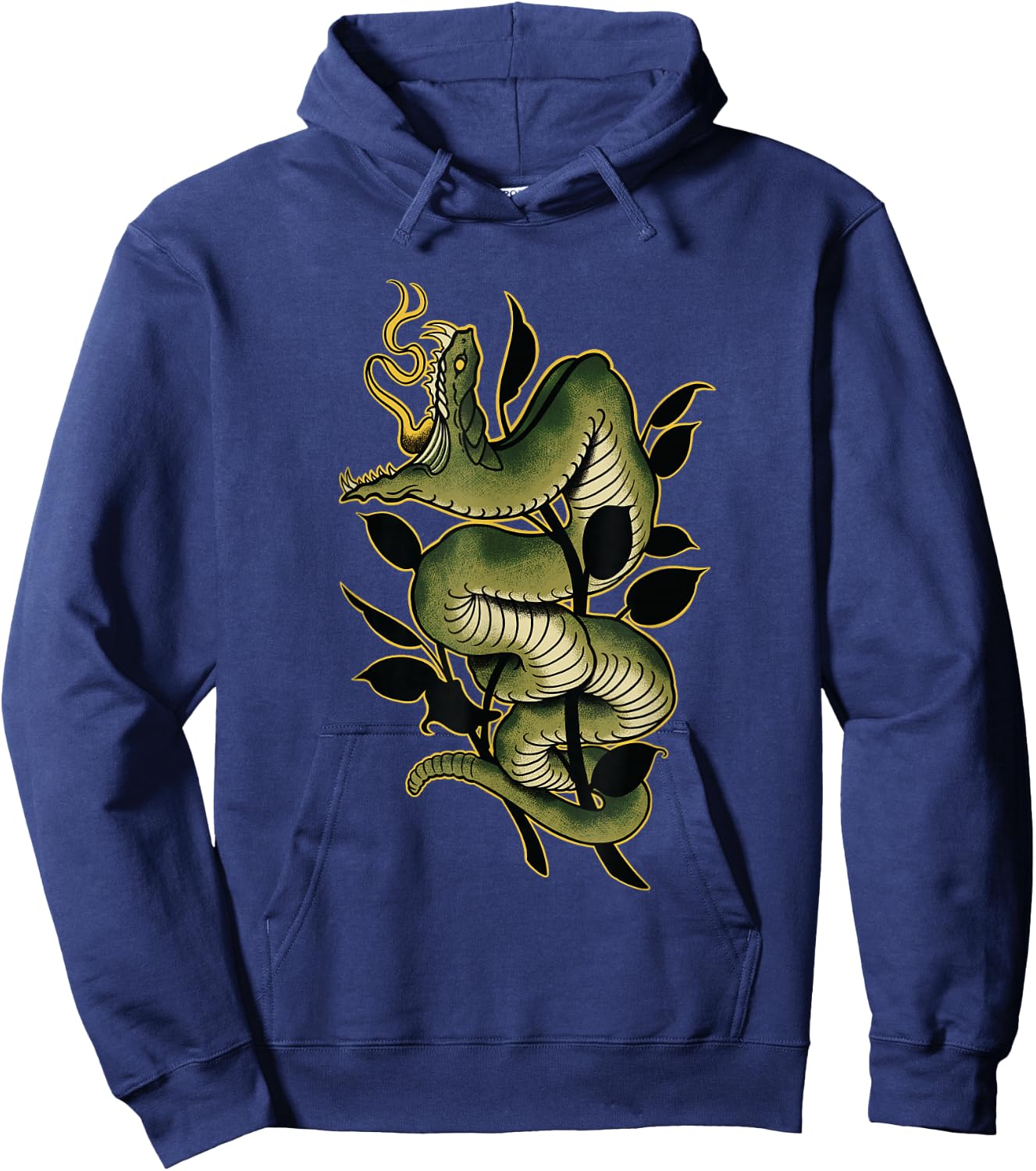 Snake Traditional Old school Tattoo Graphic Hoodie - Hoodie | Navy