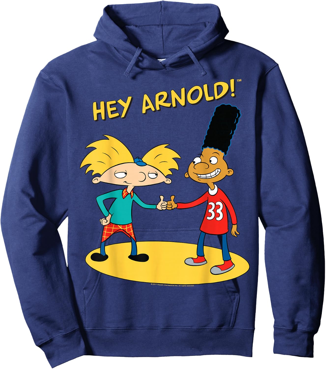 Hey Arnold Characters Handshake Hoodie - Hoodie | Navy