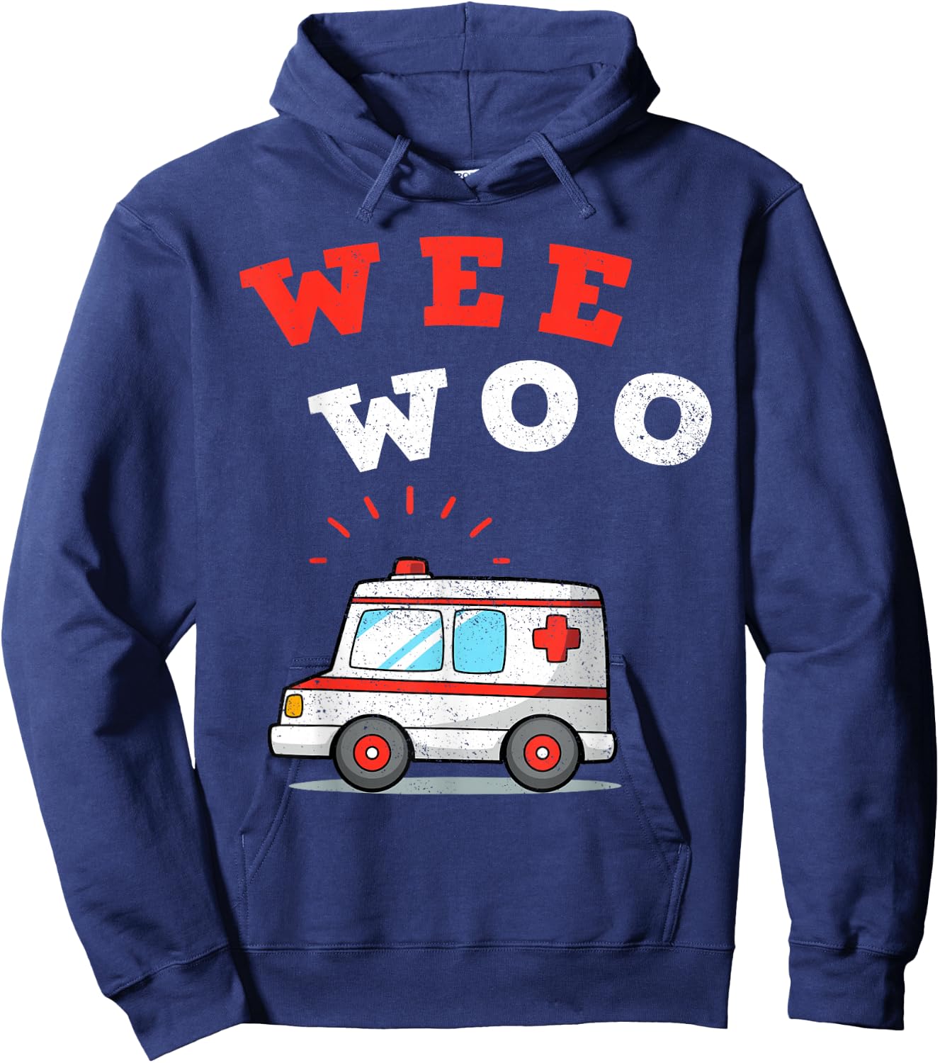 Wee Woo Ambulance AMR Funny EMS EMT Paramedic Gift Hoodie - Hoodie | Navy