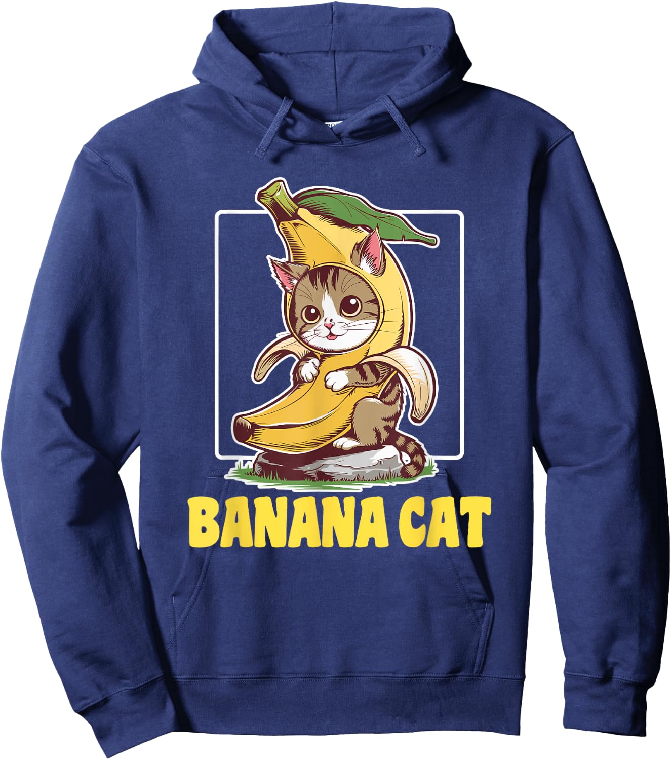 Cute Banana Cat Happy Bananacat Meme Kitty Cat Lovers Meme Hoodie - Hoodie | Navy