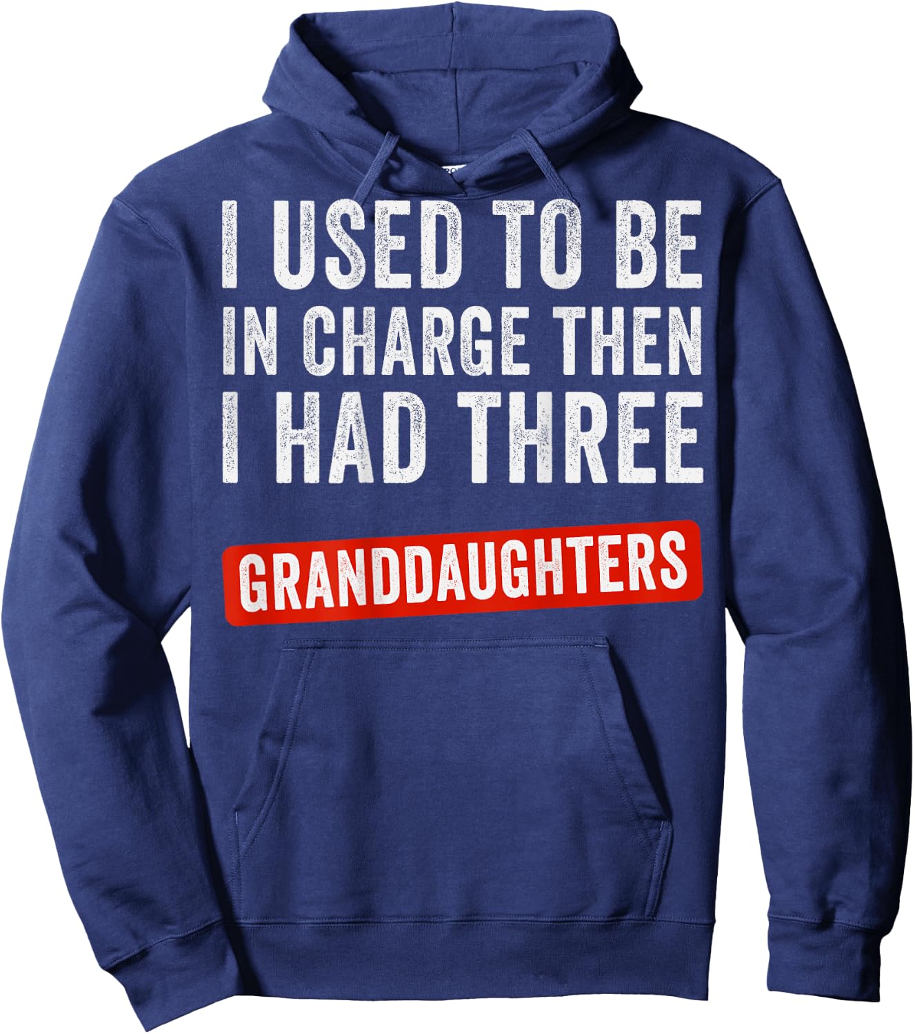 I Used to Be in Charge Then I Had 3 Granddaughters (On Back) Hoodie - Hoodie | Navy