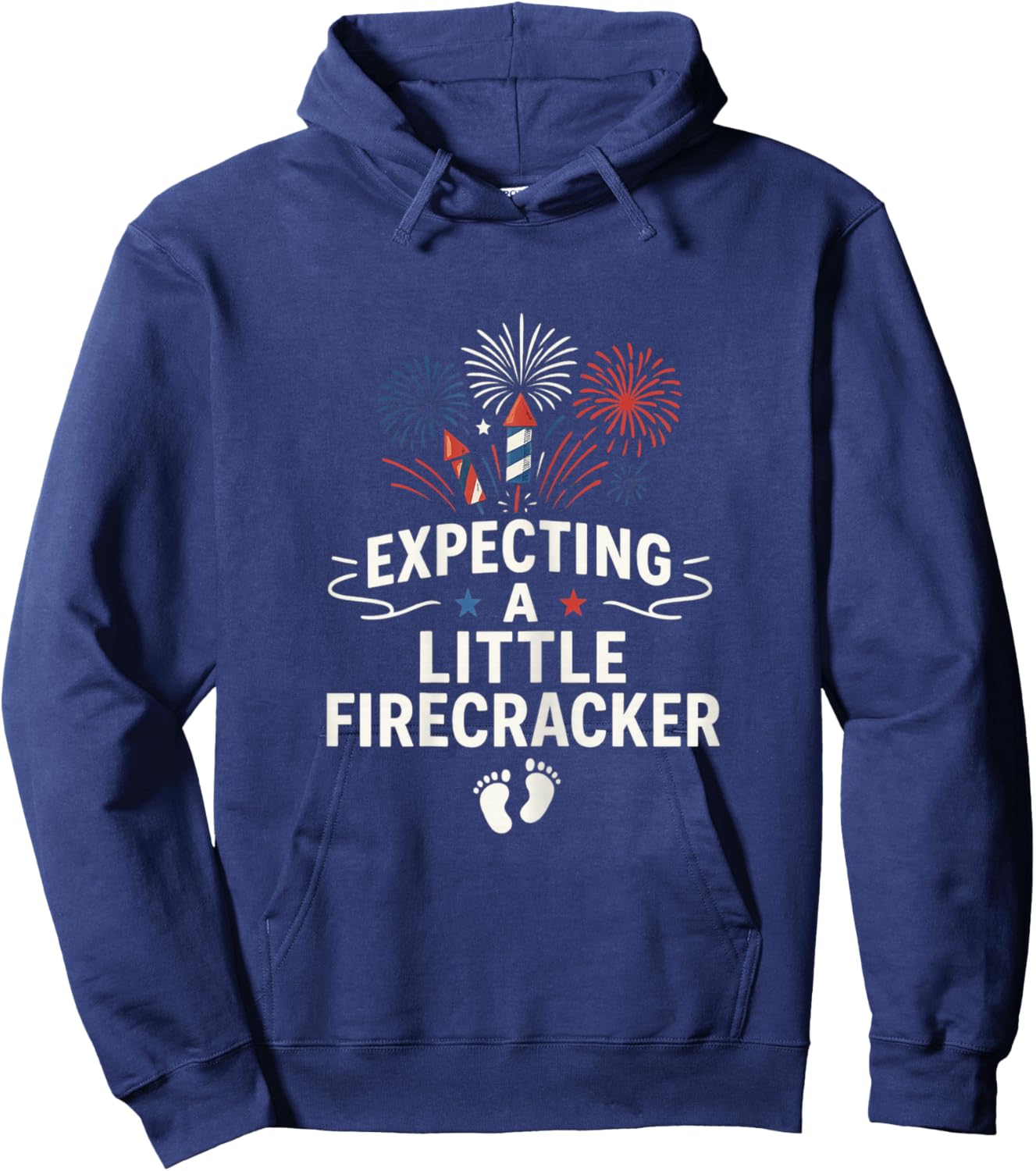 4th of July Pregnancy Announcement Tank Baby Reveal Hoodie - Hoodie | Navy