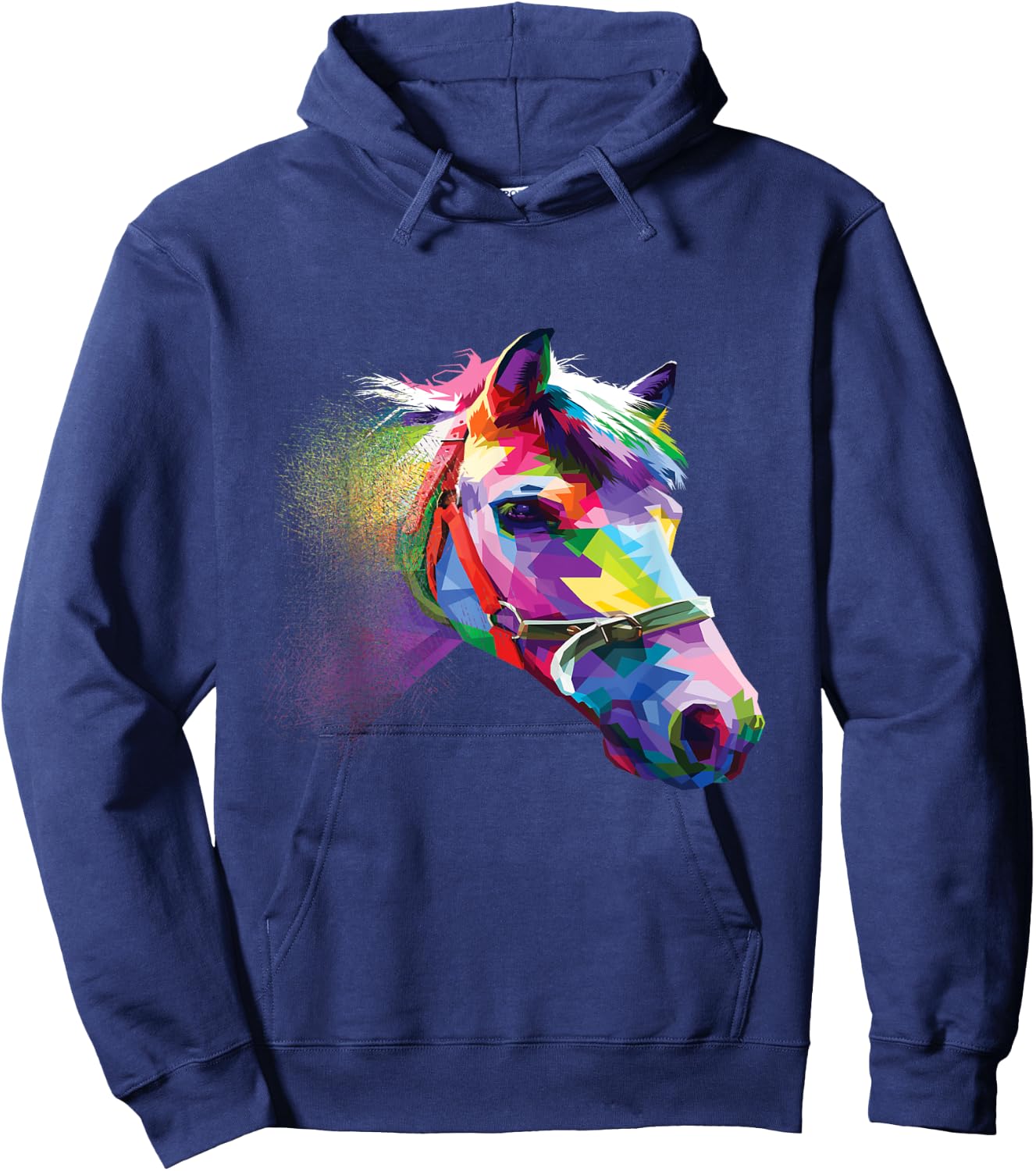 Horse Shirt Colorful Horse's head Pop Art Hoodie - Hoodie | Navy