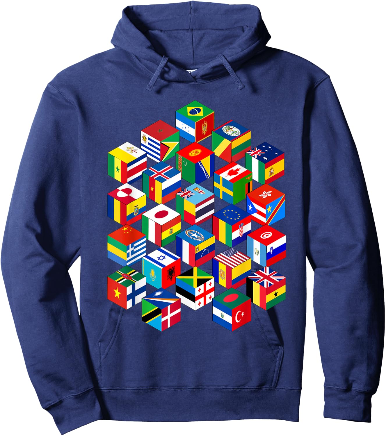Flags of The World, International Hoodie - Hoodie | Navy