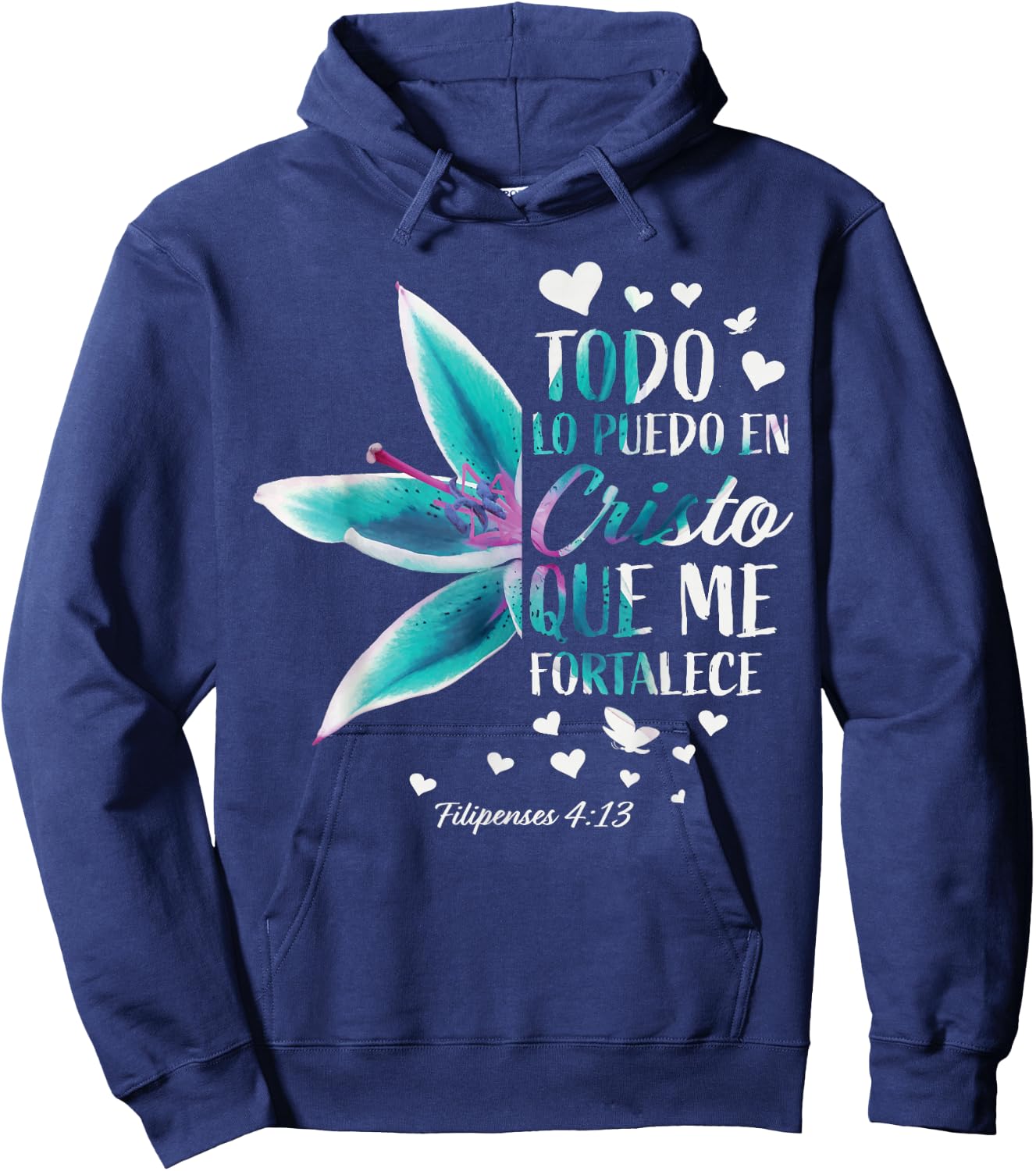 Christian Verse Gifts Religious Spanish Women Wife Mom Her Hoodie - Hoodie | Navy