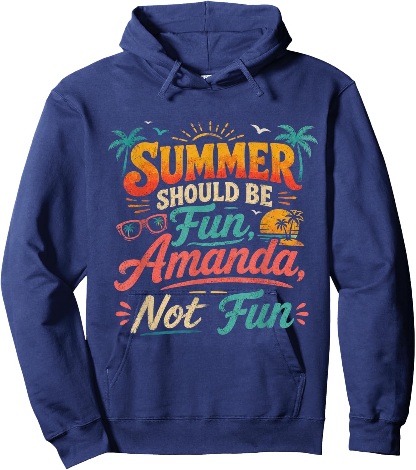 T-Shirt Hoodie - Hoodie | Navy